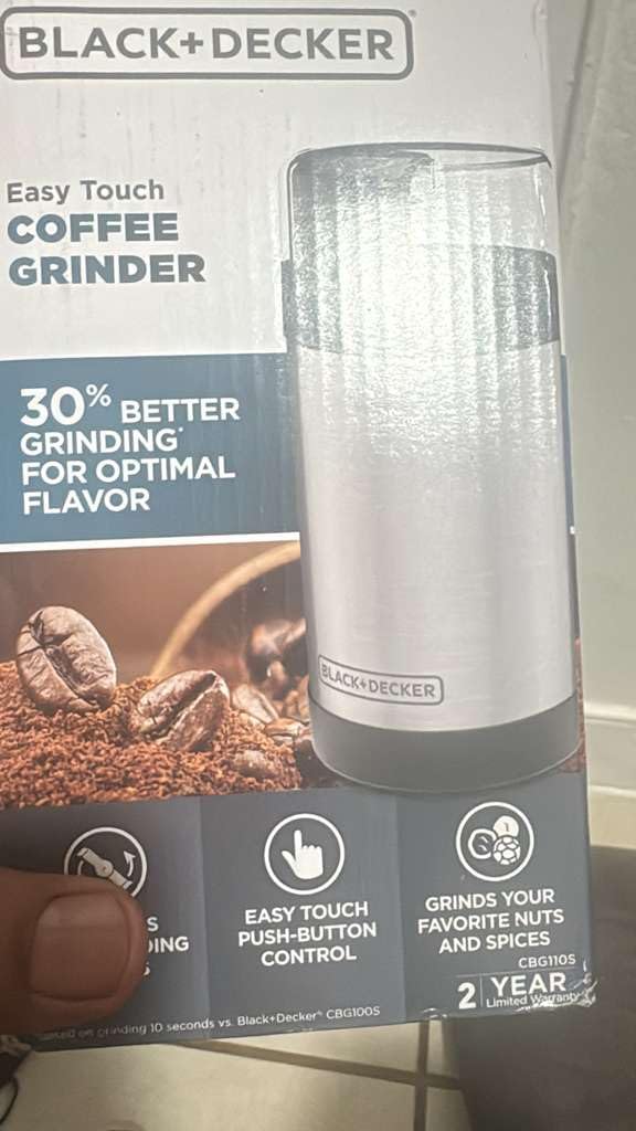 BLACK+DECKER One Touch Coffee Grinder, Spice Grinder, 150W, Stainless Steel Blades customer photo 2