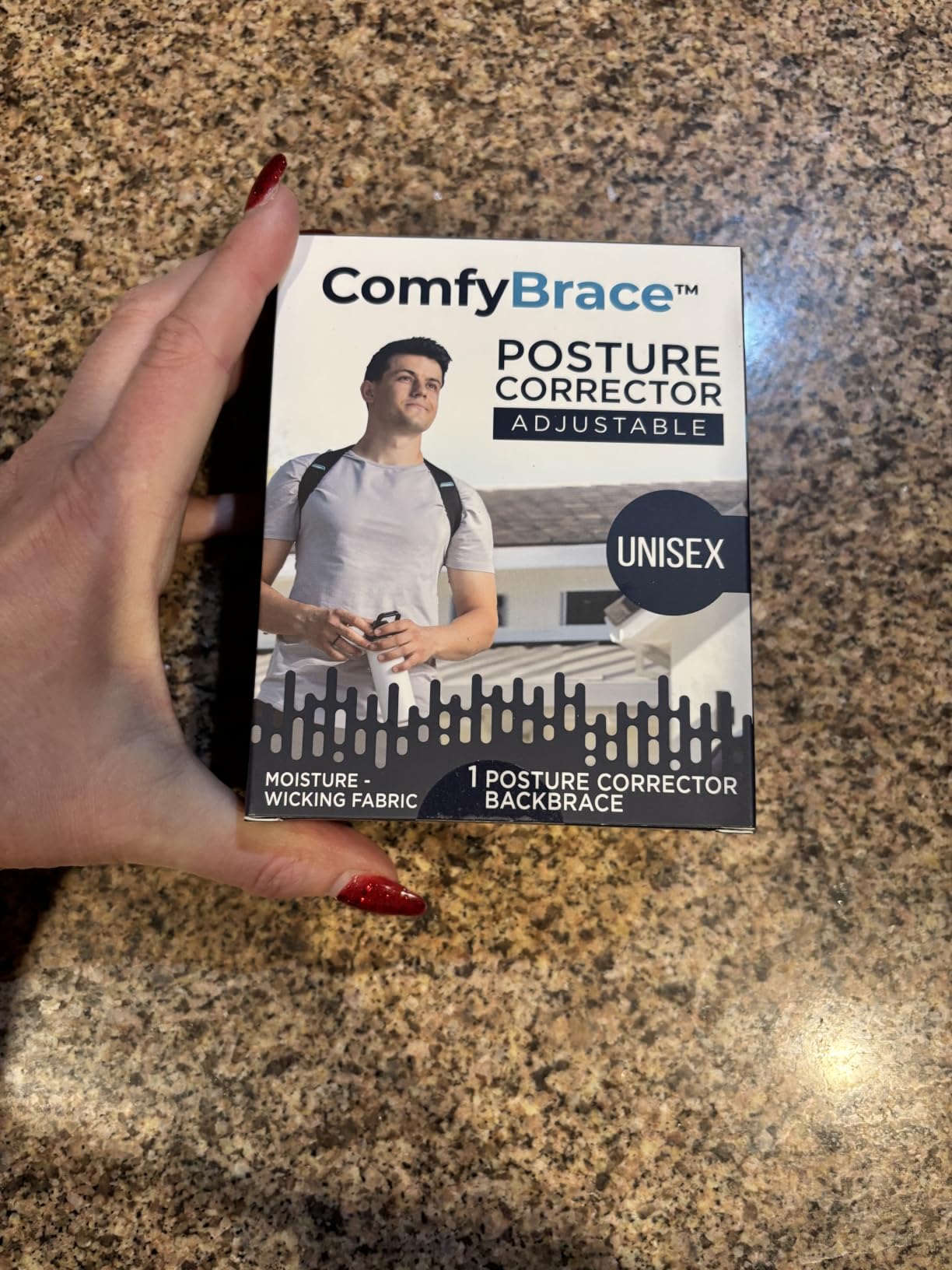 ComfyBrace Posture Corrector-Back Brace for Men and Women- Fully Adjustable Straightener for Mid, Upper Spine Support- Neck, Shoulder, Clavicle and Back Pain Relief-Breathable customer photo 1