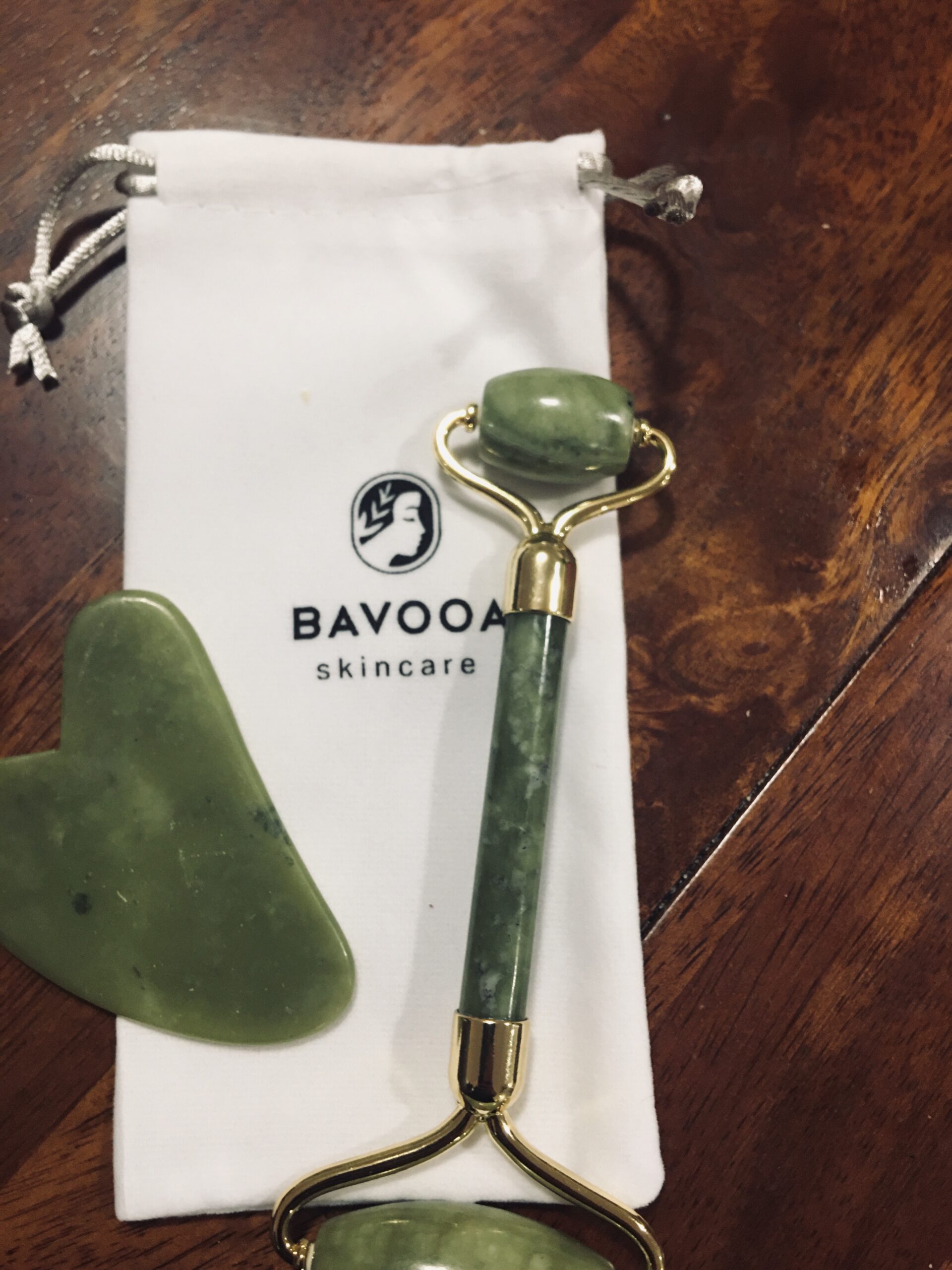 Jade Roller and Gua Sha - Spa Grade Face Roller Massager and Gua Sha Massage Tool Set. 100% Authentic Jade Stone. Reduces Puffiness, Wrinkles and Reveals Your Natural Glow customer photo 2