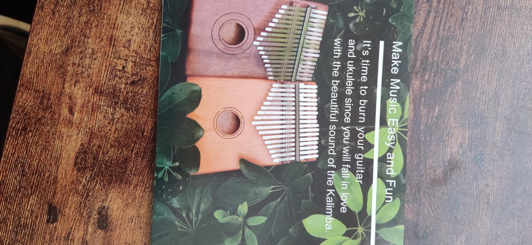 MIFOGE Kalimba Thumb Piano 17 Keys with Mahogany Wood,Mbira,Finger Piano Builts-ins Waterproof Protective Box, Easy to Learn Portable Musical Instrument,Gift for Beginners (Mahogany) customer photo 2
