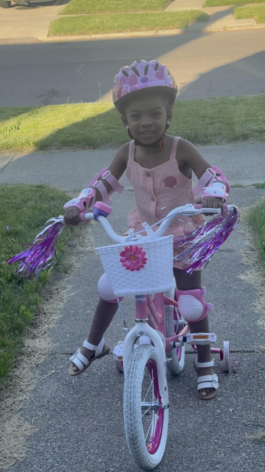 JOYSTAR Angel Girls Bike for Toddlers and Kids Ages 2-13 Years Old, 12 14 16 18 20 Inch Kids Bike with Training Wheels & Basket, 20 24 Inch Girls Bicycle with Handbrake & Kickstand customer photo 2