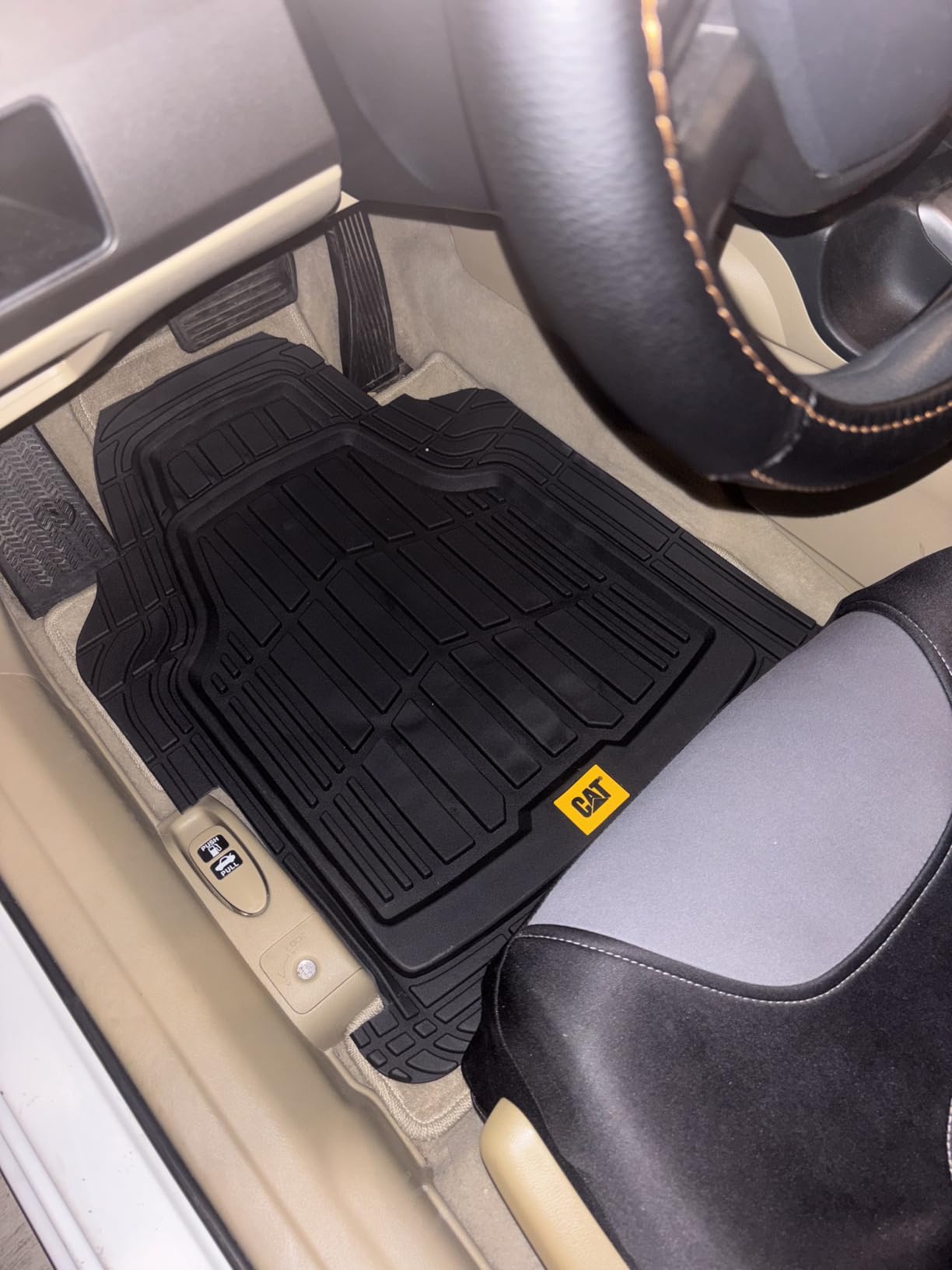 CAT ToughRide Heavy-Duty 4 Piece Black Floor Mats for Cars - Trim to Fit All-Weather Rubber Car Mats Full Set - Truck Mats & Cars Floor Mats - Interior Accessories for SUVs & Car Rug Protection customer photo 2