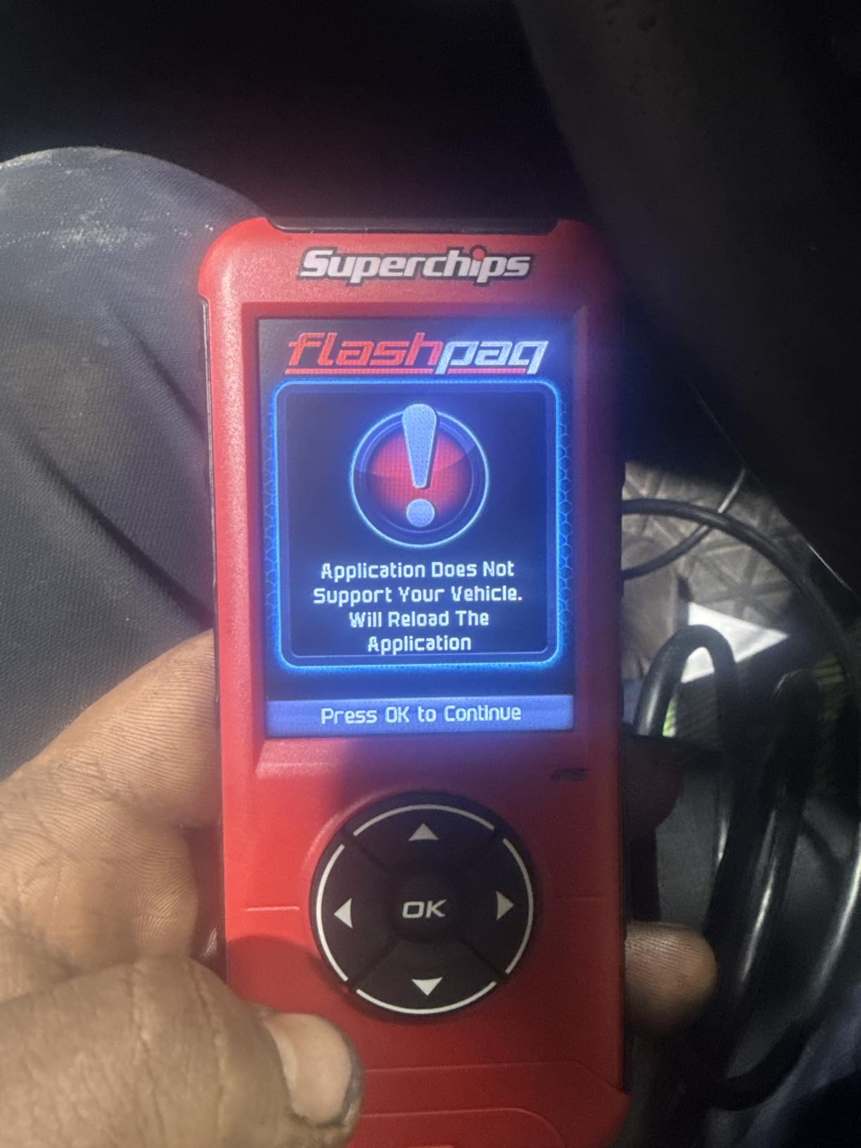 SUPERCHIPS FLASHPAQ F5 IN-CAB TUNER, COMPATIBLE WITH 1999-2016 GM GASOLINE & DIESEL ENGINE TRUCKS customer photo 1