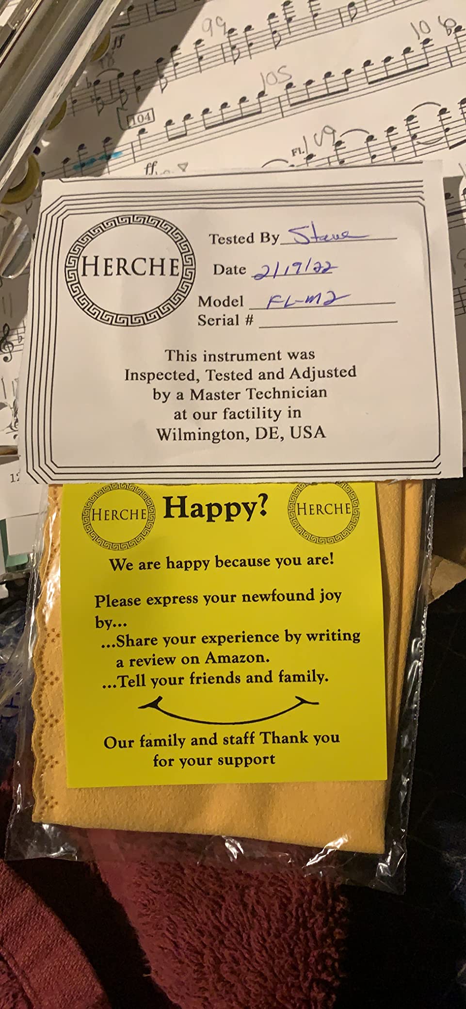 Herche Superior Flute M2 Upgraded - Professional Grade Musical Instruments for All Levels, Solid Nickel-Silver, Complete Set customer photo 1
