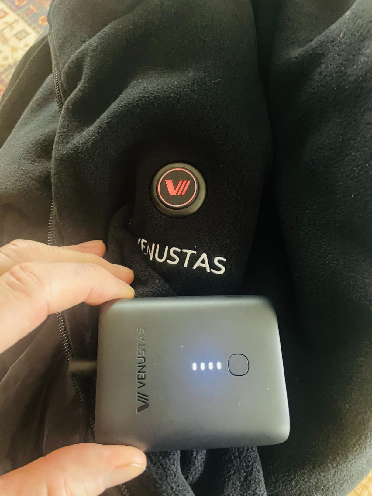 Men's Heated Fleece Vest with 6 Heating Zones and Battery Pack customer photo 2