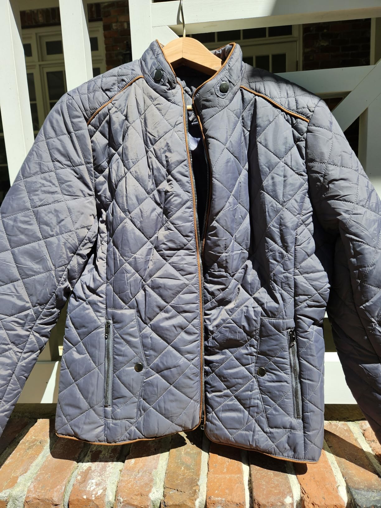 Women's Lightweight Quilted Jacket Stand Collar Zip Warm Winter Coat Outwear w 2 Pockets customer photo 1