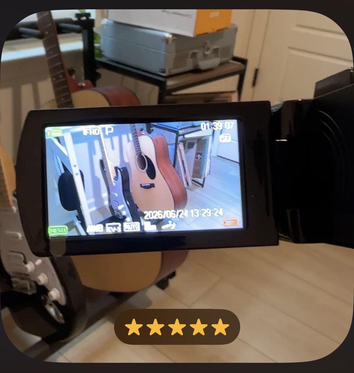 kimire Video Camera Camcorder Digital Camera Recorder Full HD 1080P 15FPS 24MP 3.0 Inch 270 Degree Rotation LCD 16X Digital Zoom Camcorder Camera with 2 Batteries (Black) customer photo 2