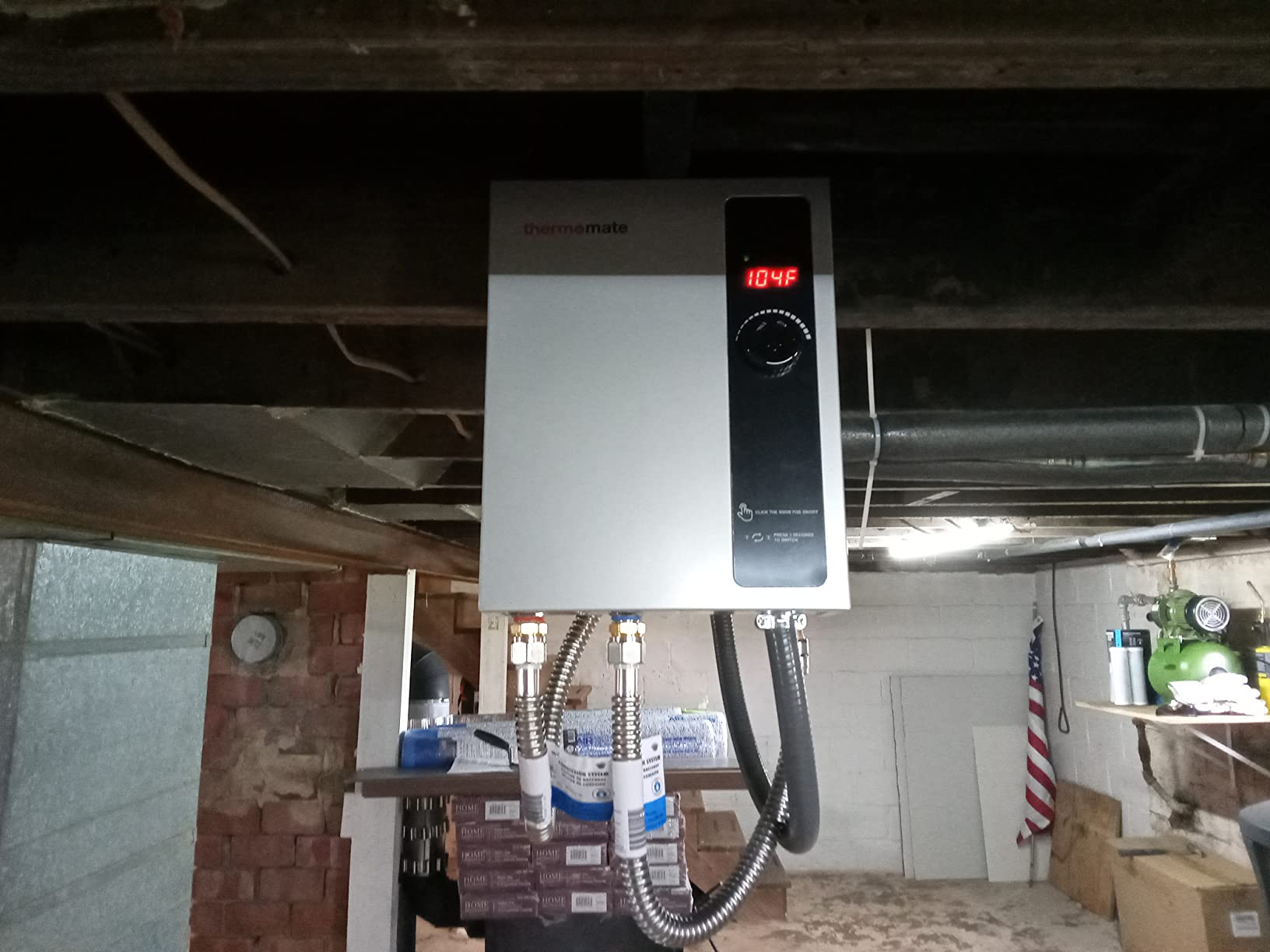 ThermoMate Electric Tankless Water Heater, 11kW 208~240 Volt, On Demand Instant Hot Water Heater, Self Modulating Energy Saving, Save Space, 2.15GPM at 35°F Rise customer photo 1
