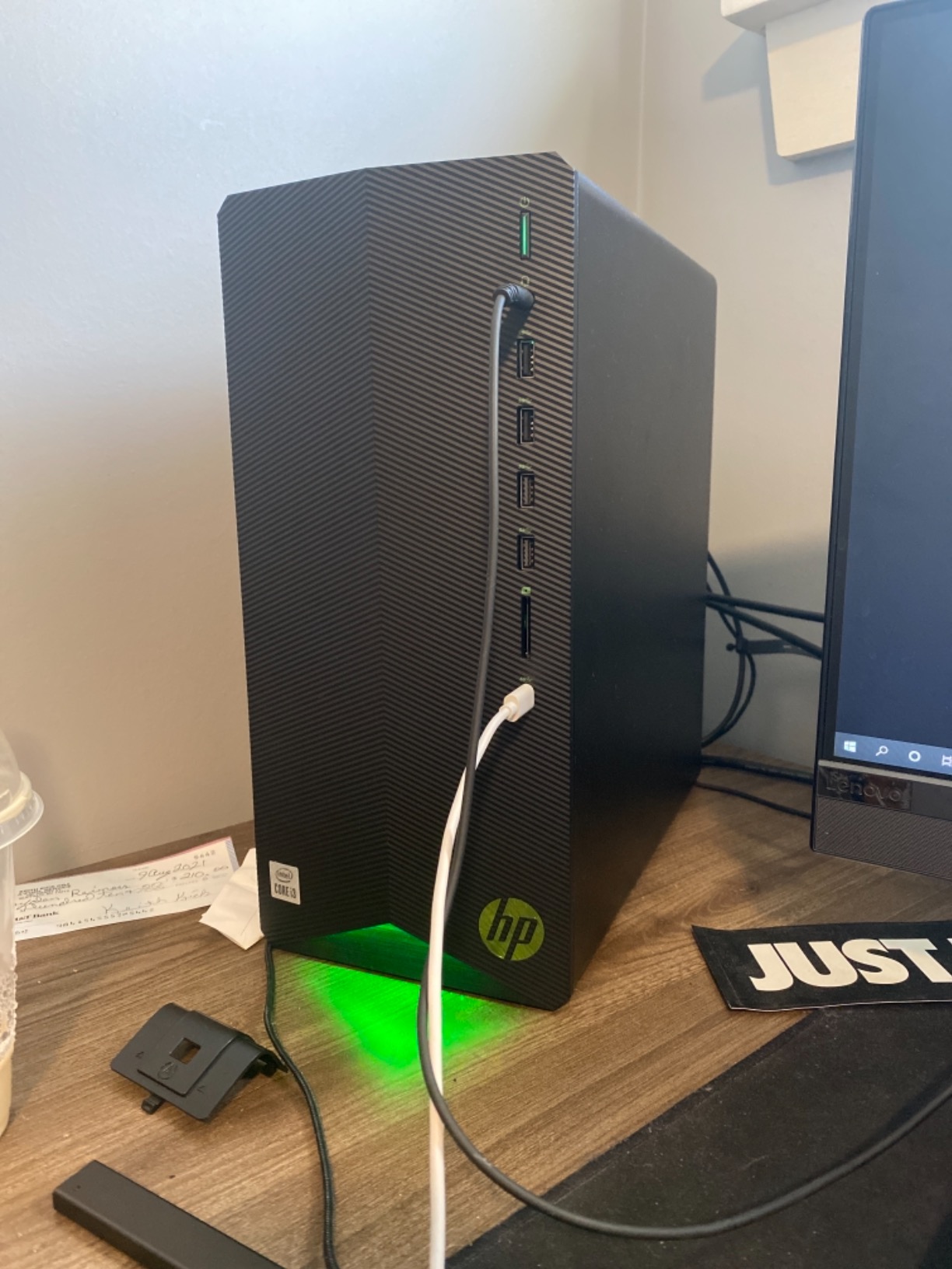 Pavilion Gaming Desktop, NVIDIA GeForce GTX 1650 SUPER, Intel Core i3-10100, 8 GB DDR4 RAM, 256 GB PCIe NVMe SSD, Windows 11, USB Mouse and Keyboard, Compact Tower Design (TG01-1022, 2020) customer photo 2
