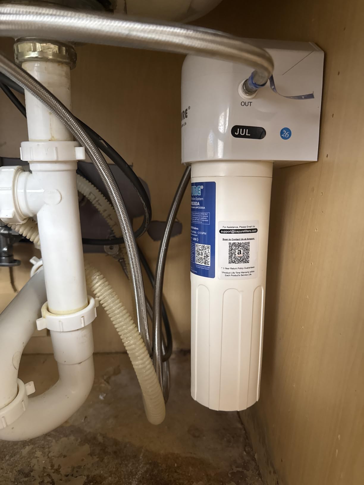 ICEPURE Under Sink Water Filter System, 3 Years or 22000 Gallons Ultra High Life, NSF/ANSI 42 Certified, Removes Heavy Metals, Chlorine, Direct Connect customer photo 1