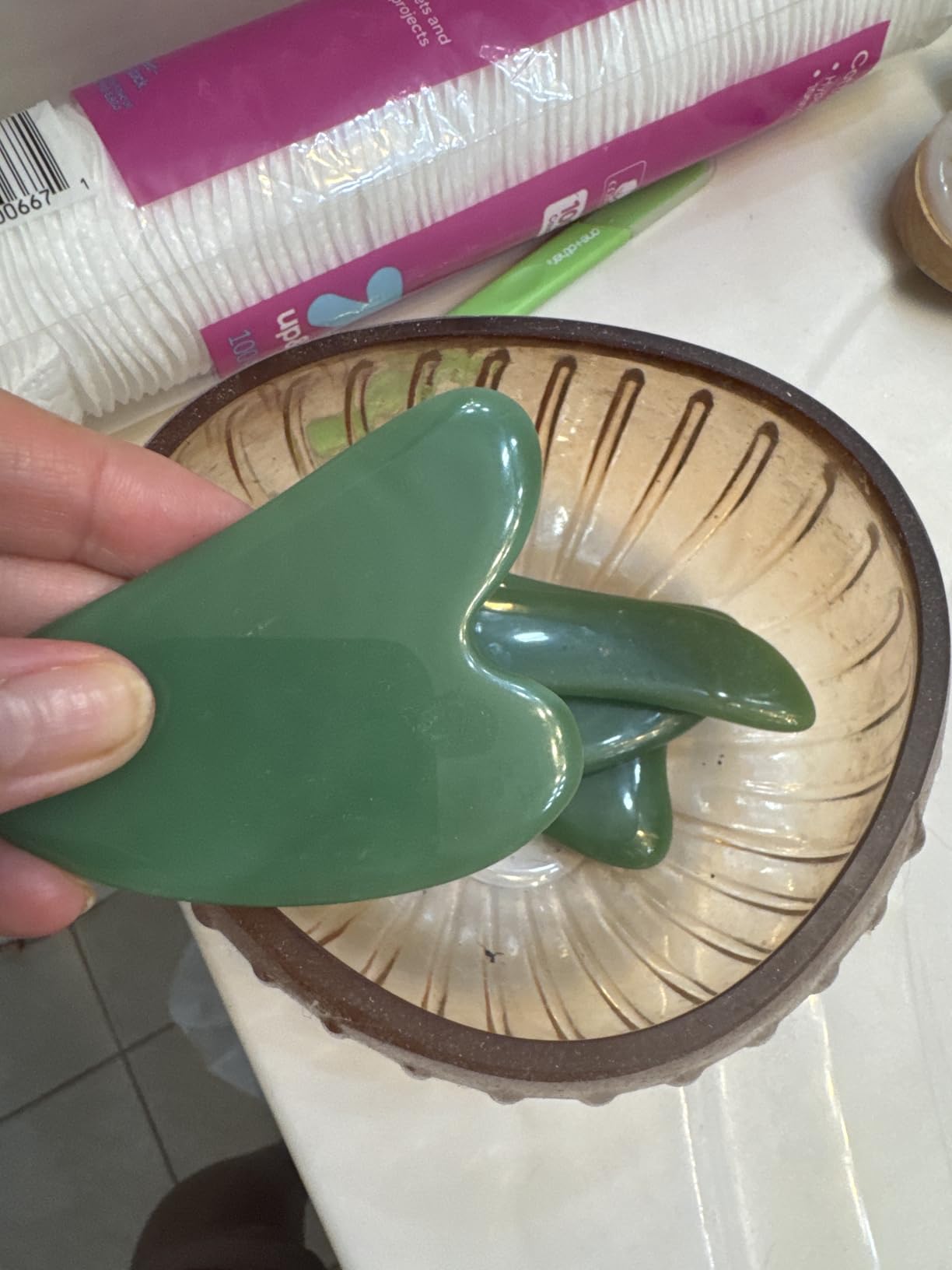 Rena Chris Guasha Massage Tool, 4 pcs Gua Sha Facial Tool, Guasha Board for SPA Acupuncture Therapy Trigger Point Treatment customer photo 1