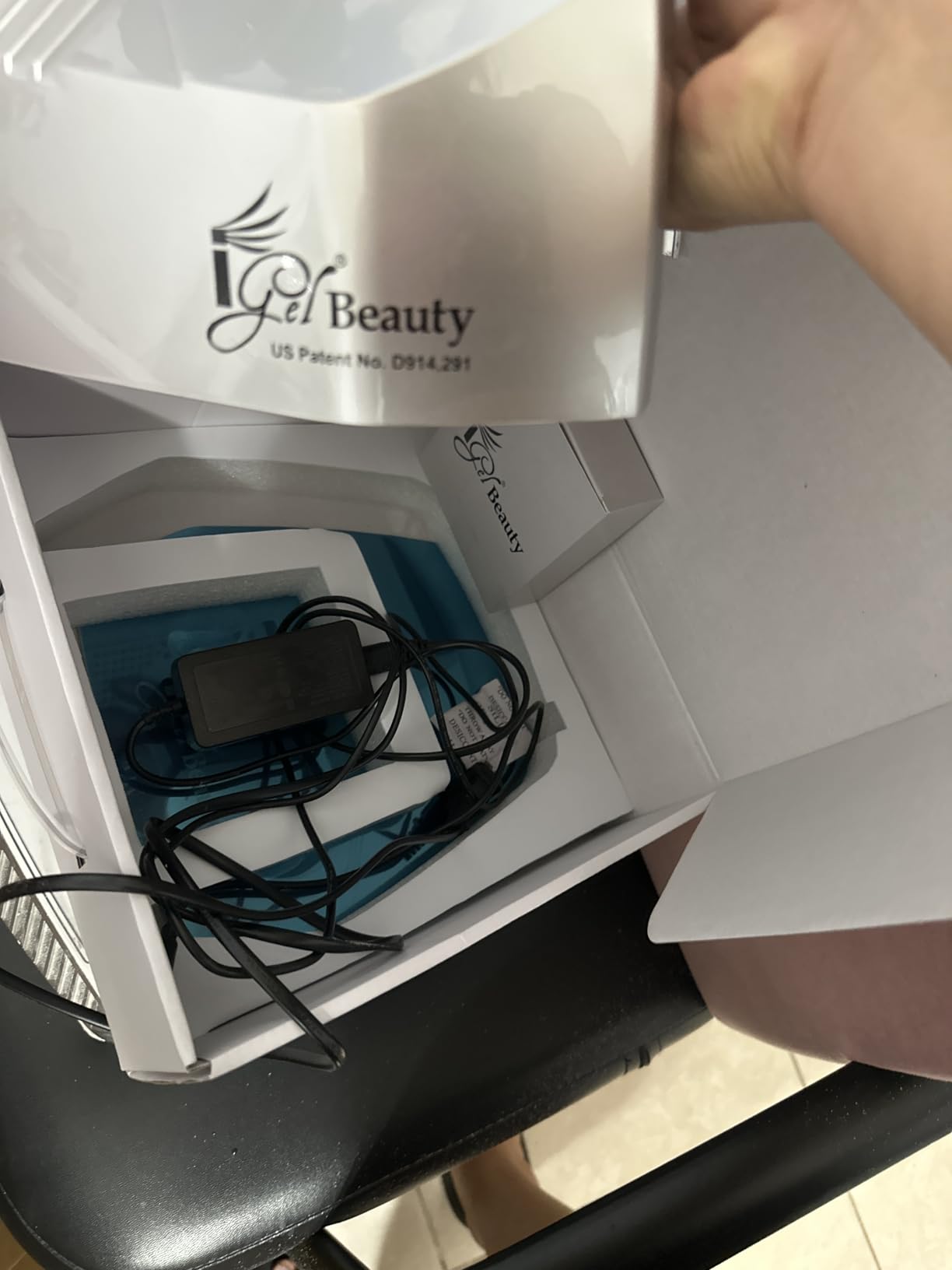 iGel Beauty Hybrid PRO 2.0 UV/LED Nail Lamp - 48W Wireless Rechargeable Nail Dryer, Full Hand Curing, Smart Motion Sensor, Removable Tray, Cordless Gel Lamp for Manicure & Pedicure customer photo 2