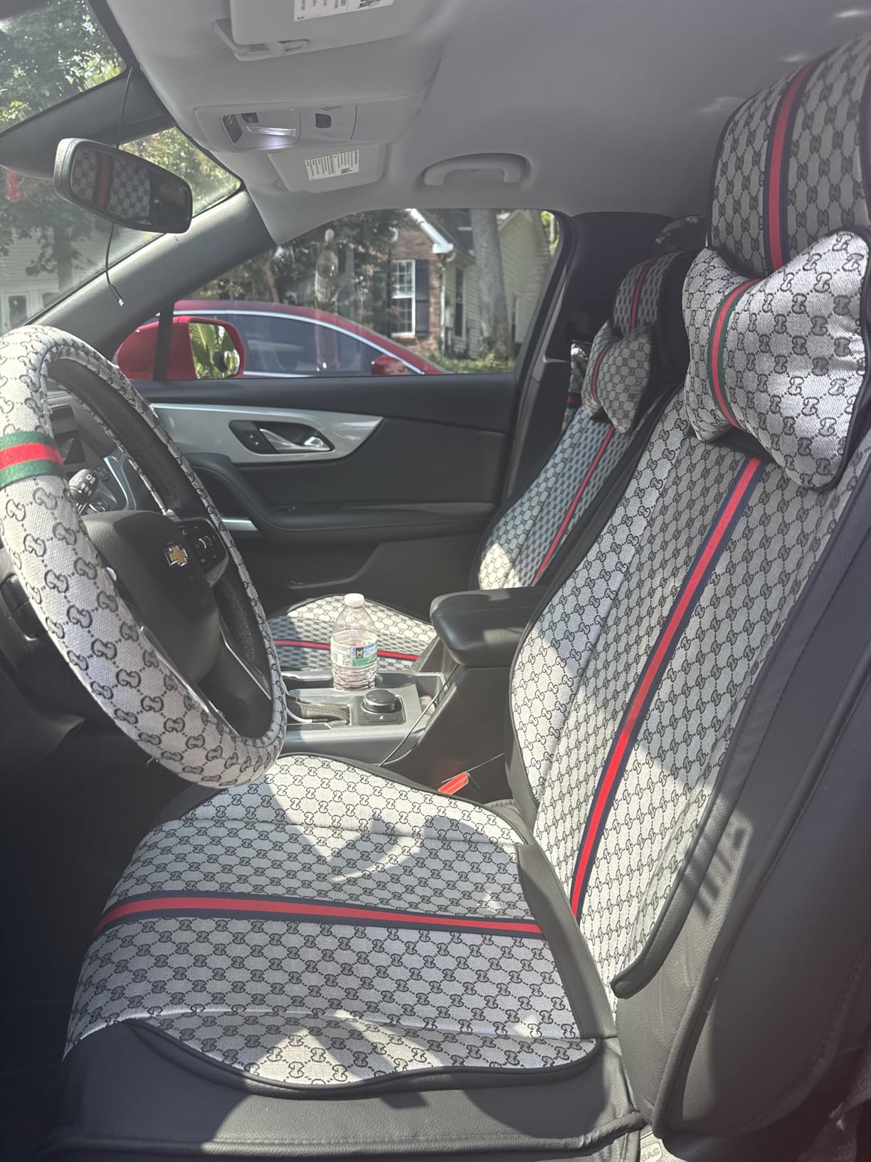 OASIS AUTO Car Seat Covers Full Set, Luxury Stylish Waterproof Faux Leather, Universal Fit for SUV, Sedan, Pick-up Truck, Automotive Interior Protectors (OS-007 Brown) customer photo 1