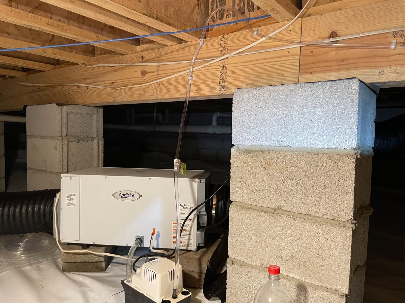AprilAire E070 Pro 70-Pint Crawl Space Dehumidifier with Drain Hose, Commercial-Grade Whole-House Dehumidifier for Crawlspace, Basement, or Whole Home up to 2,200 sq. ft. customer photo 2