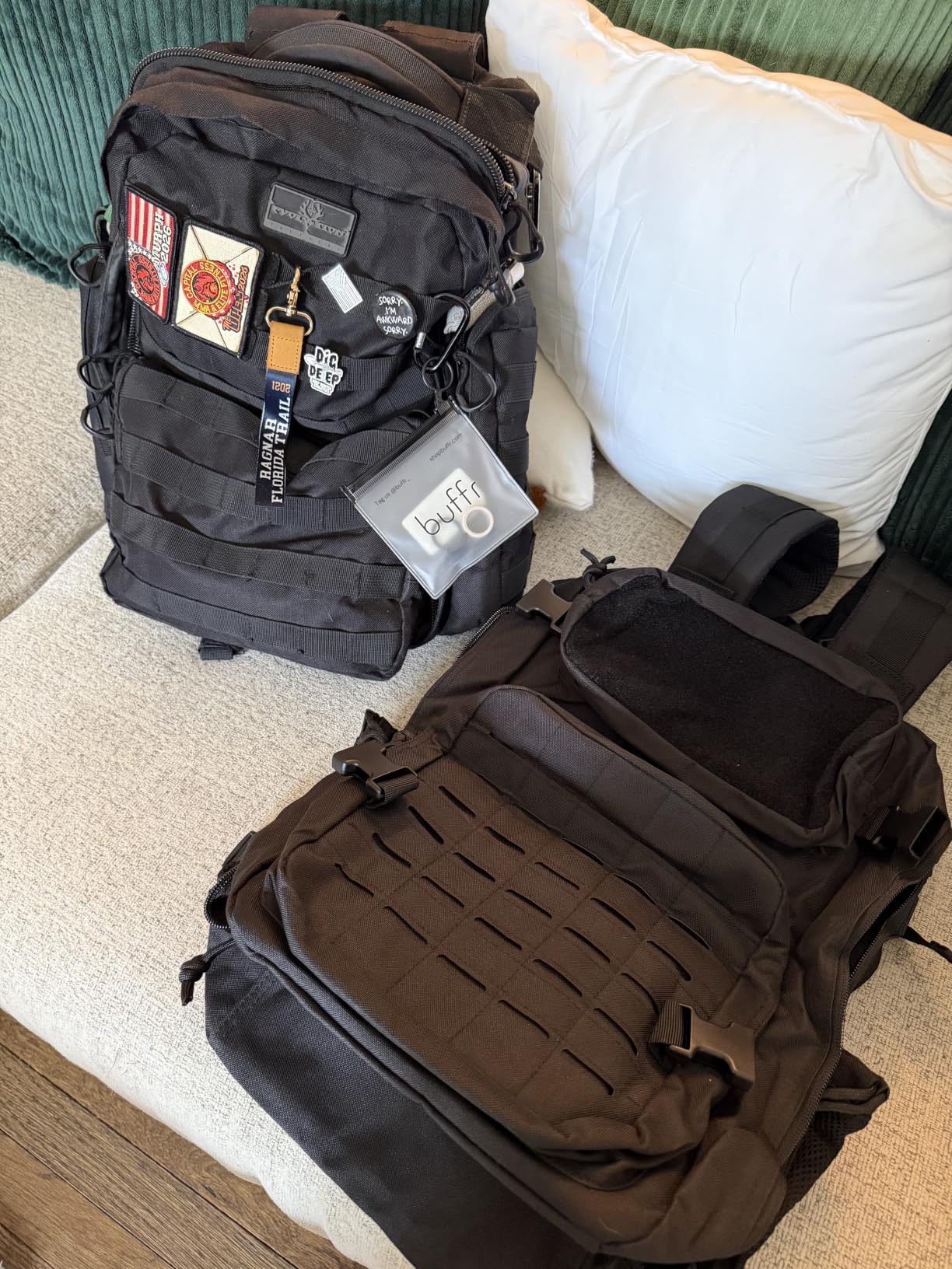 QT&QY 25L/45L Military Tactical Backpack For Men Molle Daypack 3 Day Bug Out Bag Hiking Rucksack With Bottle Holder customer photo 2