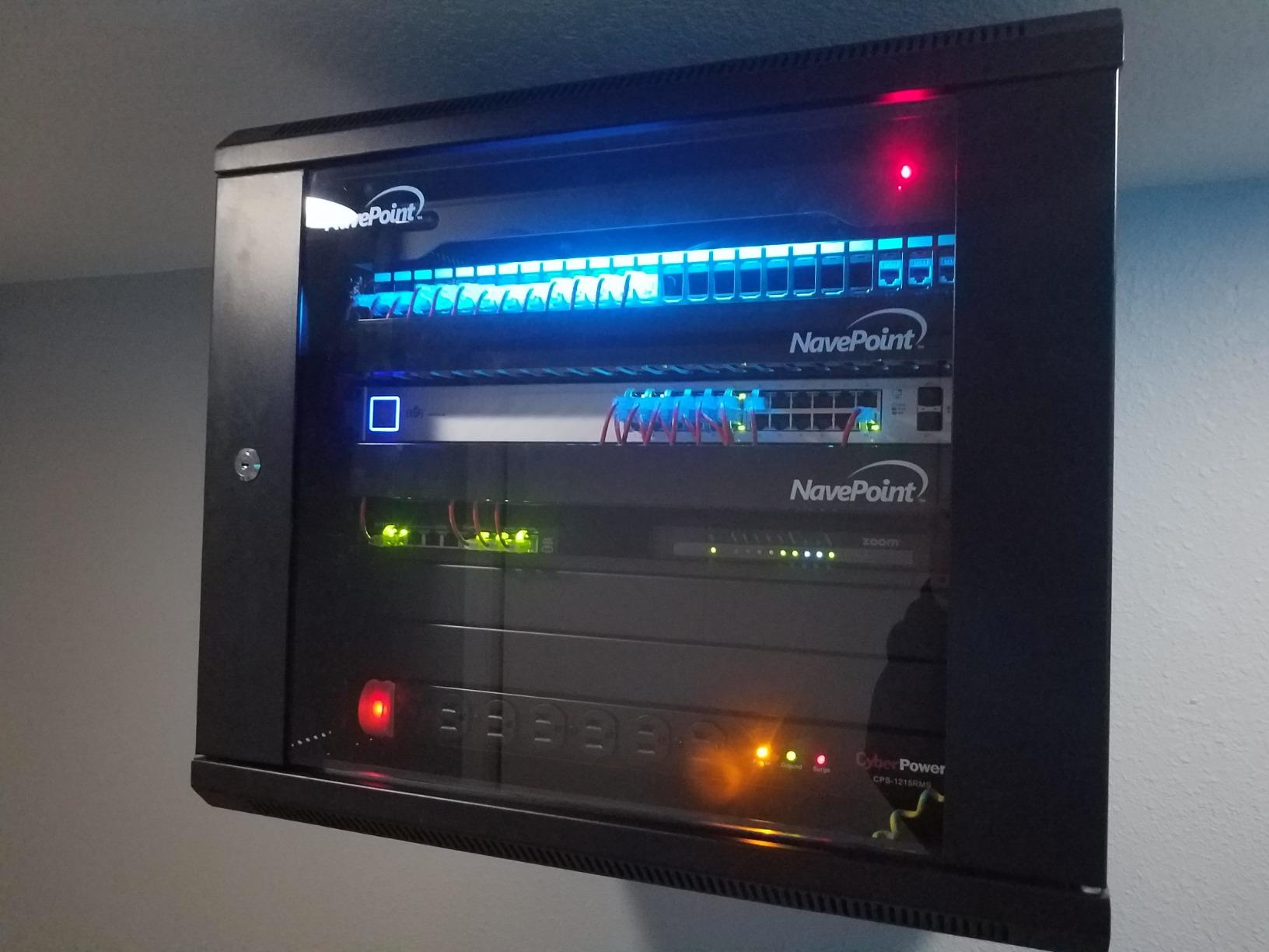NavePoint 12U Cabinet with Hinged Back - 17.7