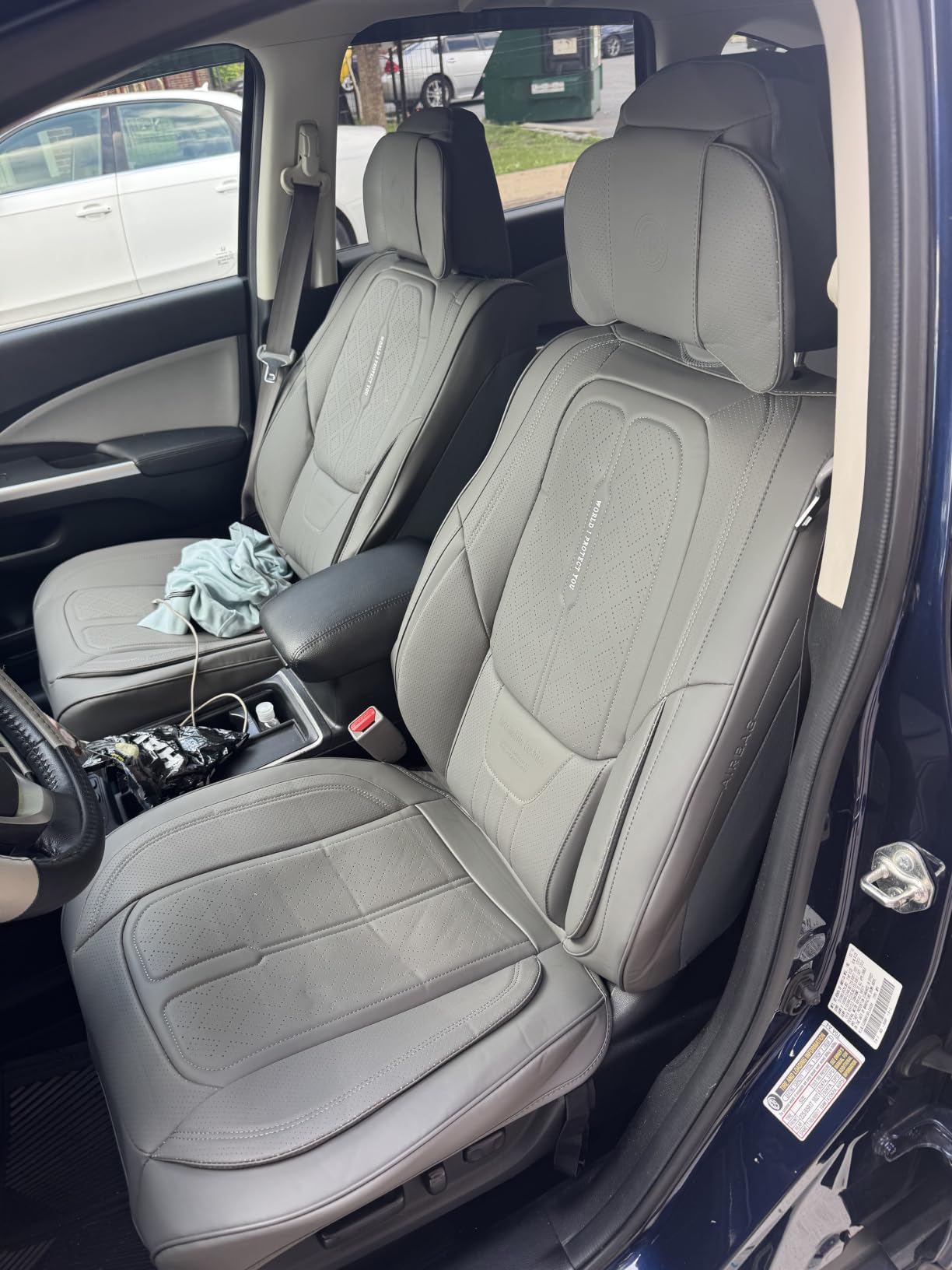 NS YOLO Universal Fit Full Coverage Leather Car Seat Covers for Cars,SUVs and Pick-up Trucks, Car Seat Protector,Automotive Seat Covers Full Set,Car Seat Cushion,Black Seat Cover for 5 Seats customer photo 2