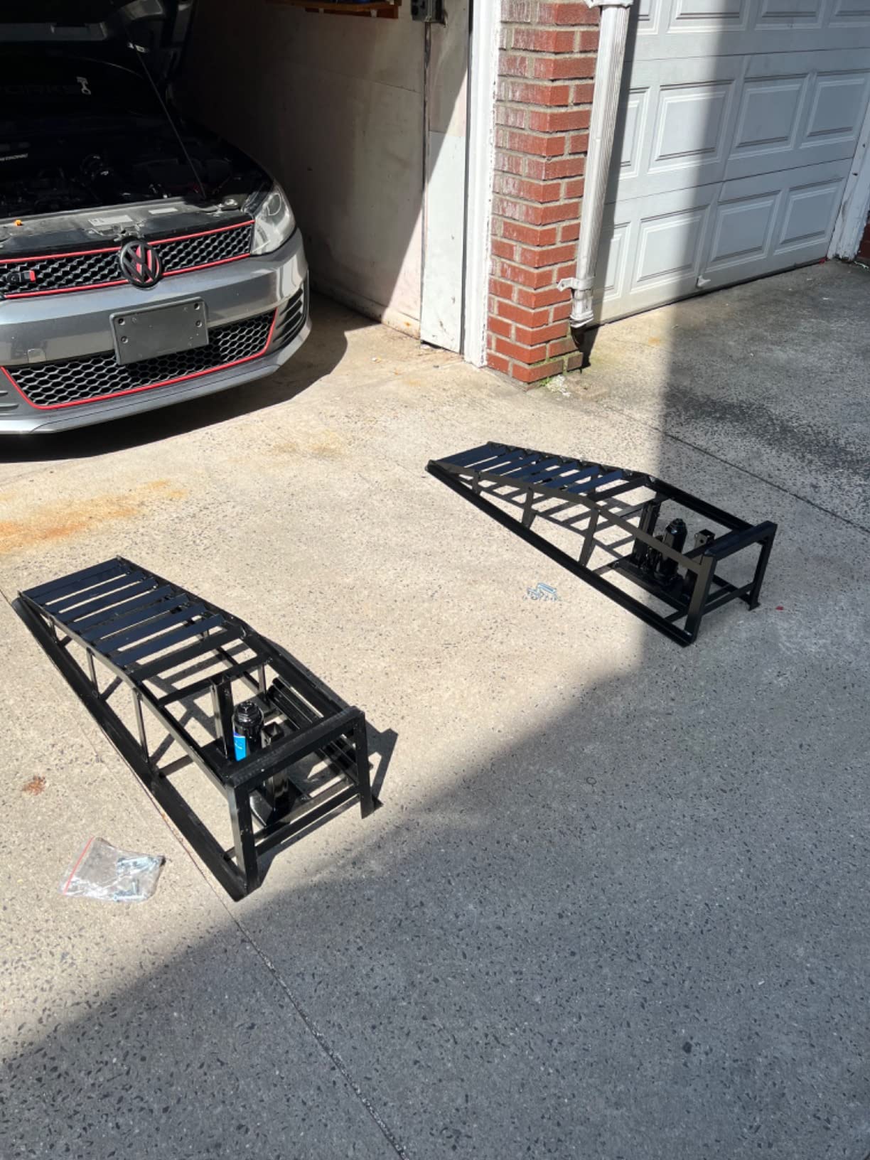 2 Pack Hydraulic Car Ramps 5T 10000lbs Low Profile Car Lift Service Ramps Truck Trailer Garage, Height Hydraulic Vehicle Ramps (Black) customer photo 1