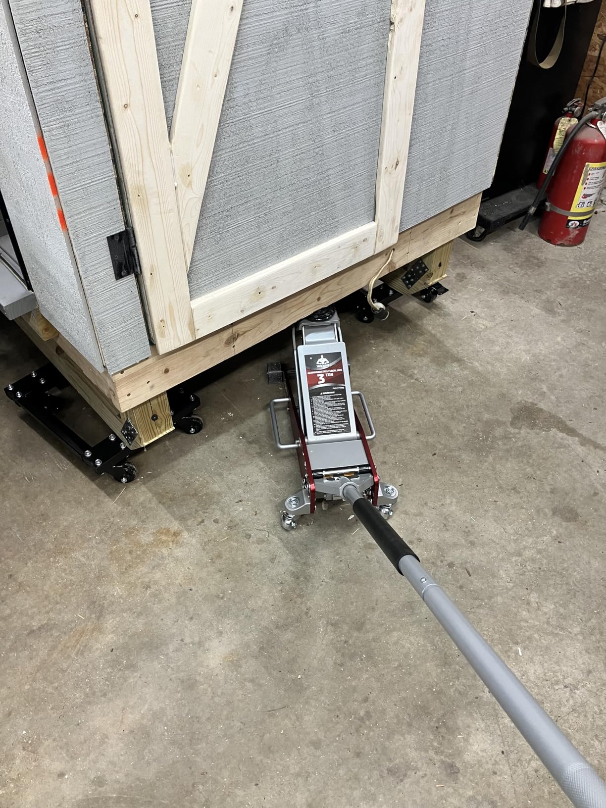 Jack Boss 3 Ton Low Profile, Aluminum and Steel Racing Floor Jack with Dual Pistons Quick Lift Pump, Lifting Range 3-15/16