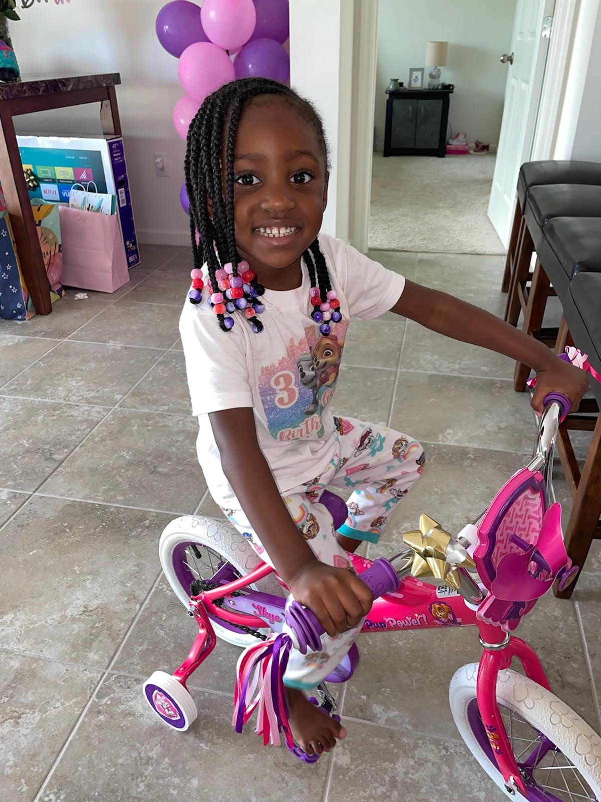 Huffy Illuminate Bike for Girls, 12/16/20 Inch Size Options, Ages 3+ Years Old, Removable Training Wheels, Multiple Color Options, Easy Assembly, Adjustable Seat, Durable customer photo 2