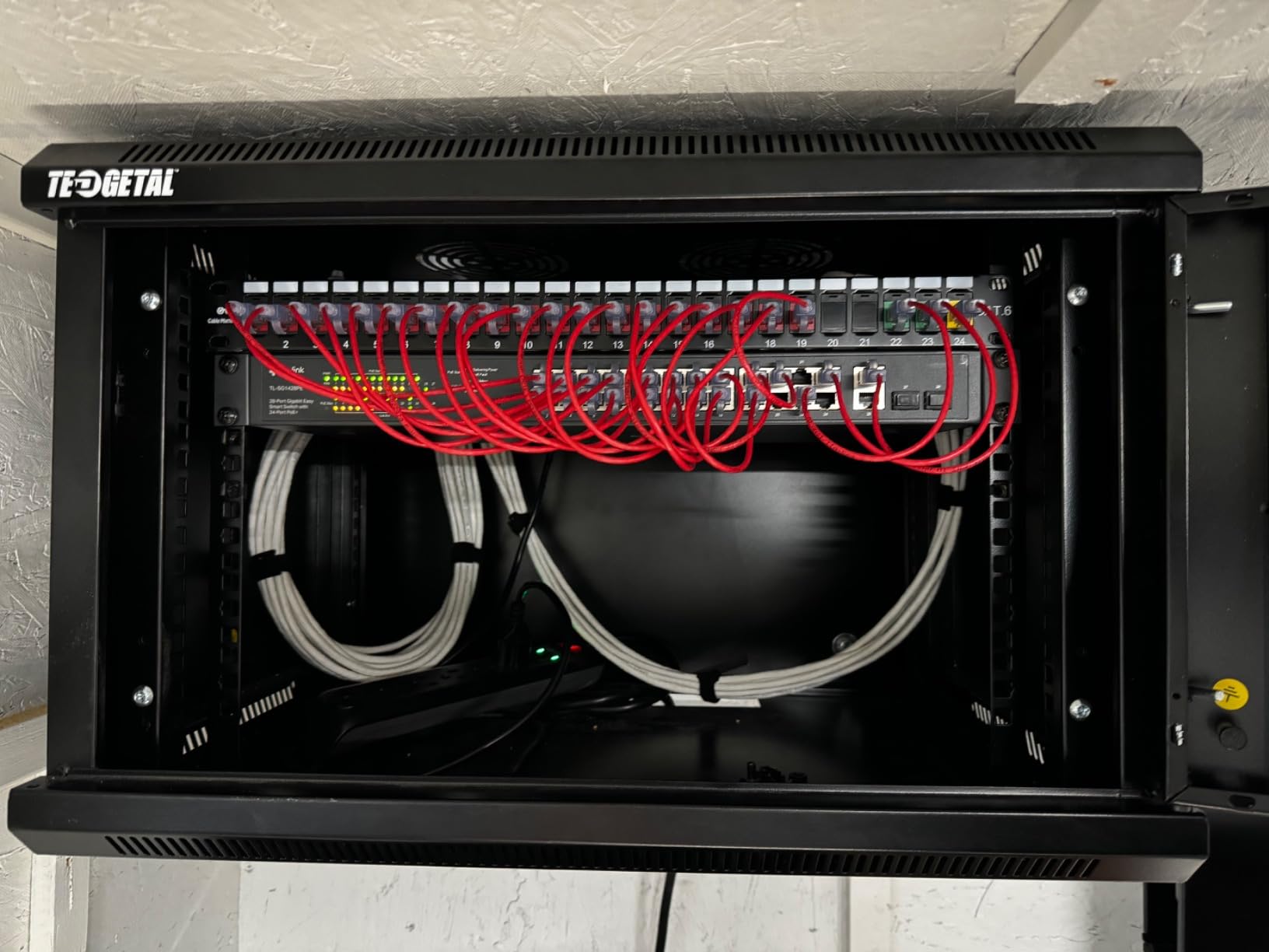 6U Wall Mount Server Cabinet Network Rack Vented Enclosure Locking Door customer photo 1