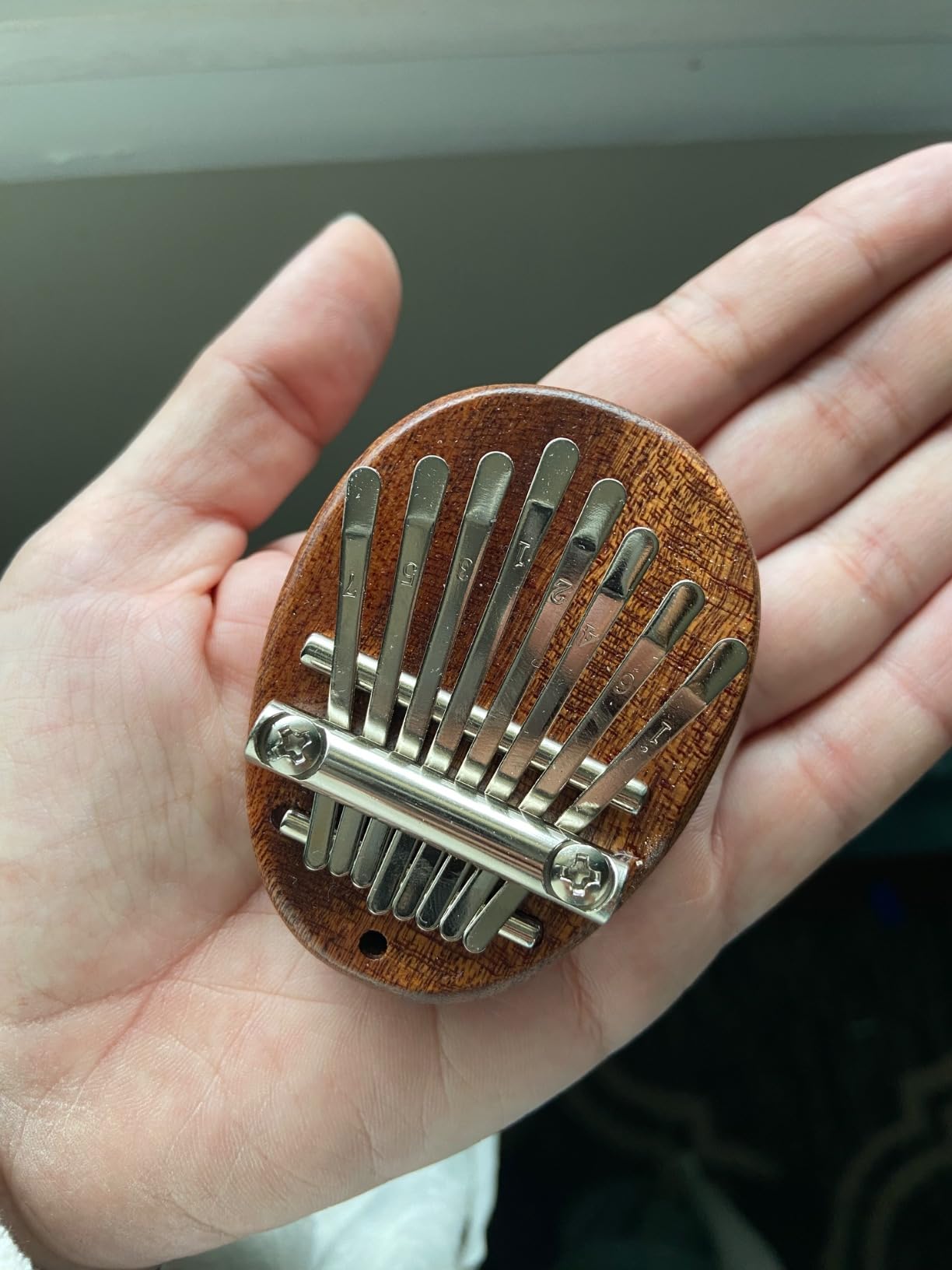 8 Key Mini Kalimba Thumb Piano Solid Wood Finger Piano Portable Marimba with Lanyard, Gift for Kids Adults Beginners customer photo 2