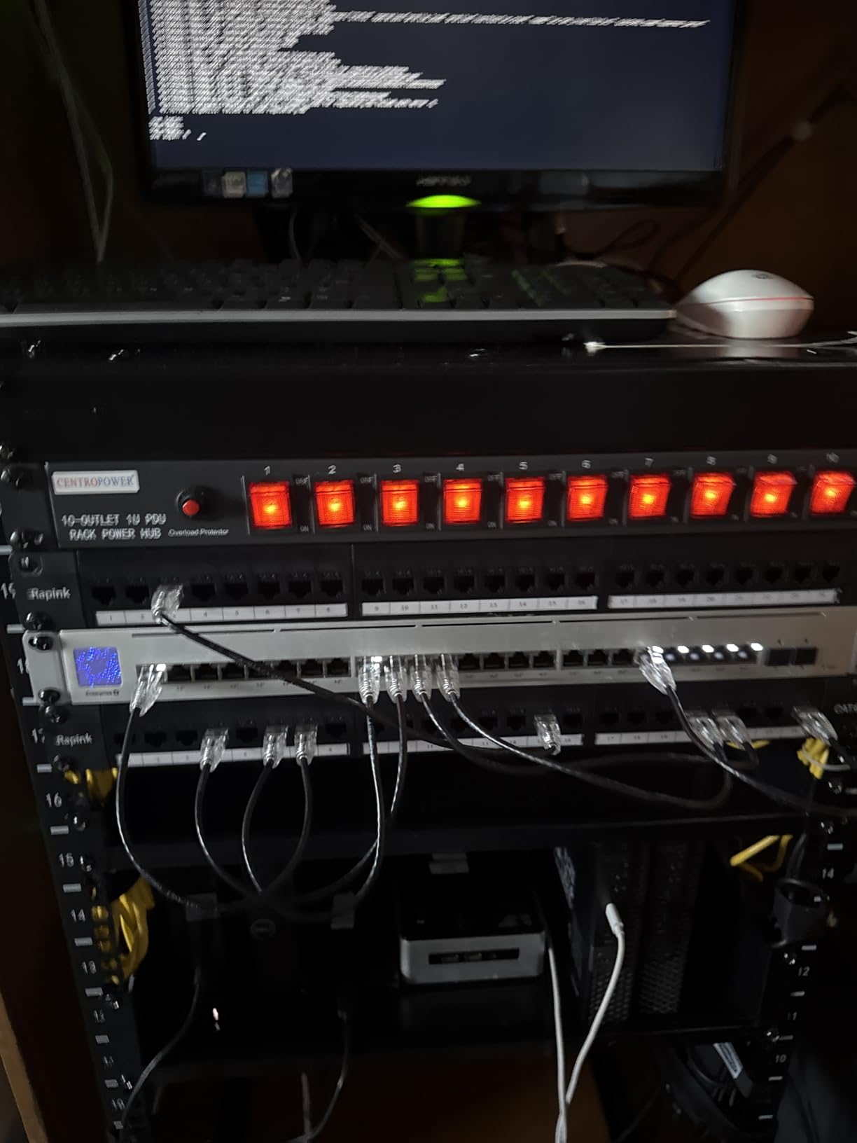 1U PDU Horizontal Rackmount Power Strip - Overload Protector | 10 NEMA 5-15R Outlet, 100V-240V/15A, 1800 Joules, 10 Independent LED Switches, 6 ft Cord customer photo 1