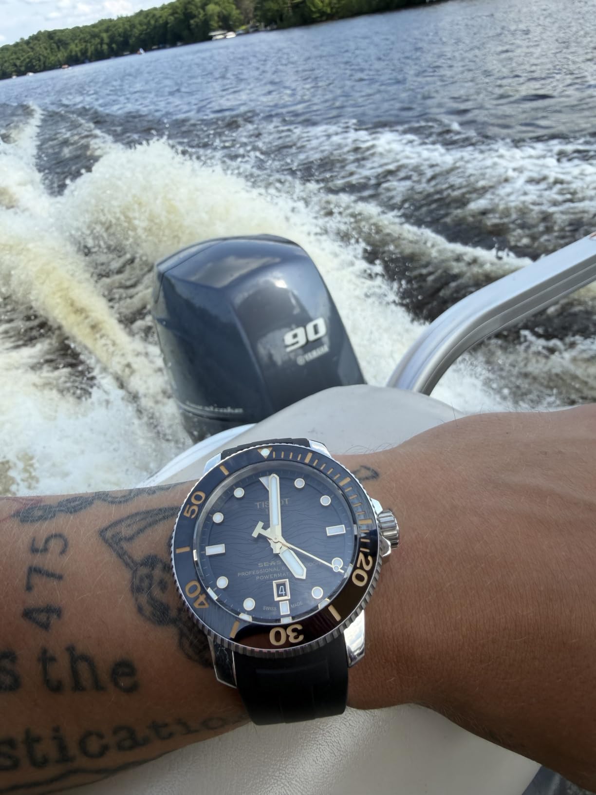 Tissot Mens Tissot Seastar 2000 Professional Powermatic 80 316L Stainless Steel case Automatic Watch, Black, Rubber, 22 (T1206071744101) customer photo 1