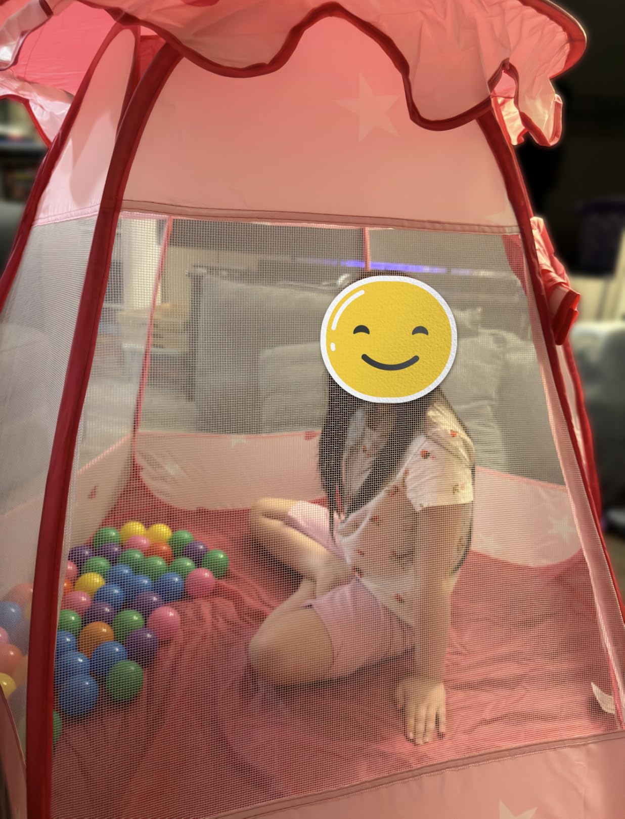 DISHIO Ball Pits with 50 Balls, Pop up Tents for Kids with Star Lights, Ball Pit for Toddlers, Princess Tent Toy for yrs Baby Birthday Gifts for Girls, Easy to Assemble and Store (50 Balls Included) customer photo 2