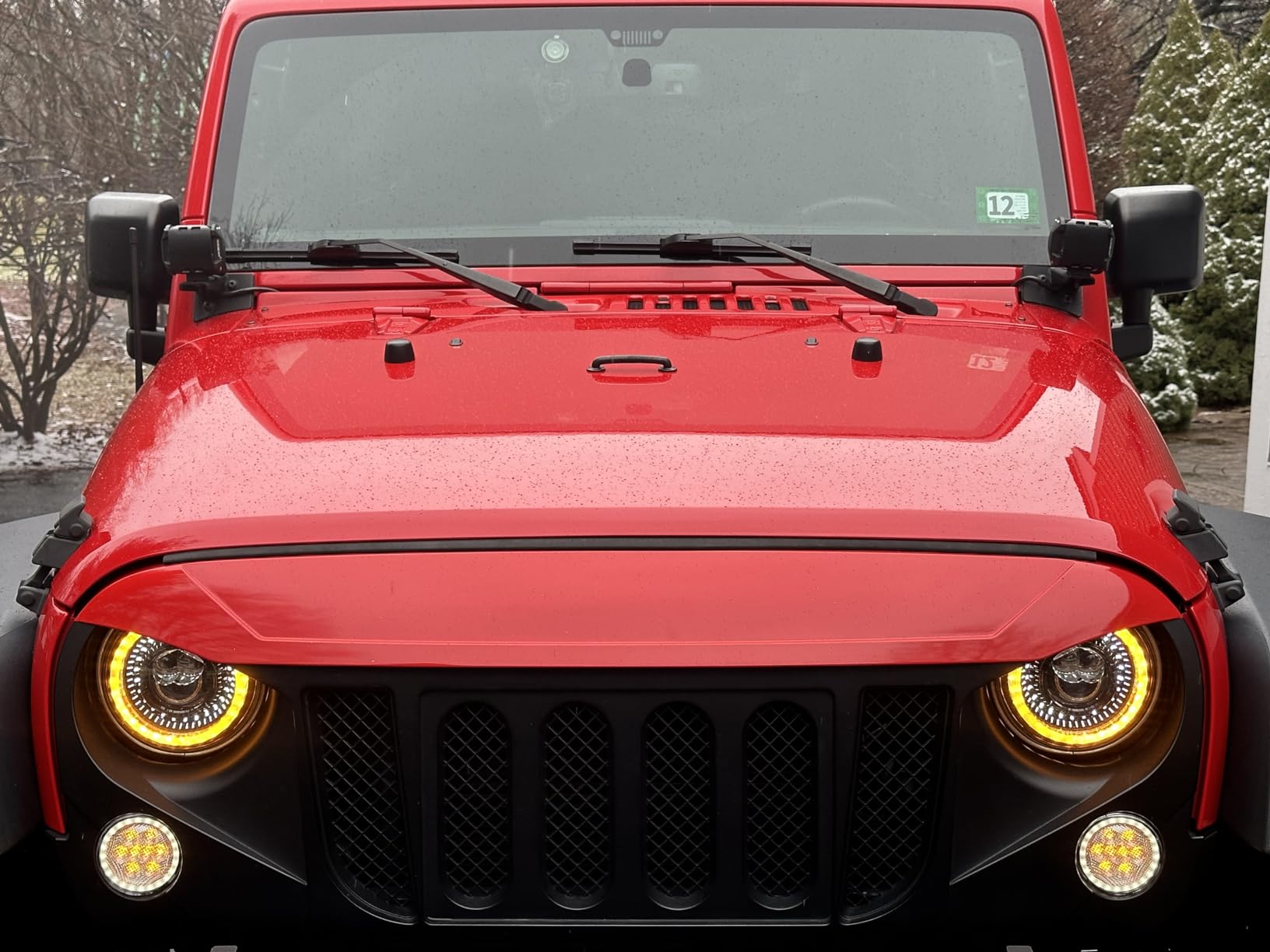 HWSTAR New 1000% Bright Anti-glare 7 Inch Led Headlights Round Compatible with Jeep Wrangler JK JKU TJ LJ Chevy Ford GMC etc w/Starry DRL Start-up Gradient Halo Turn Signal H6024 DOT Hi/Lo Sealed Beam customer photo 2
