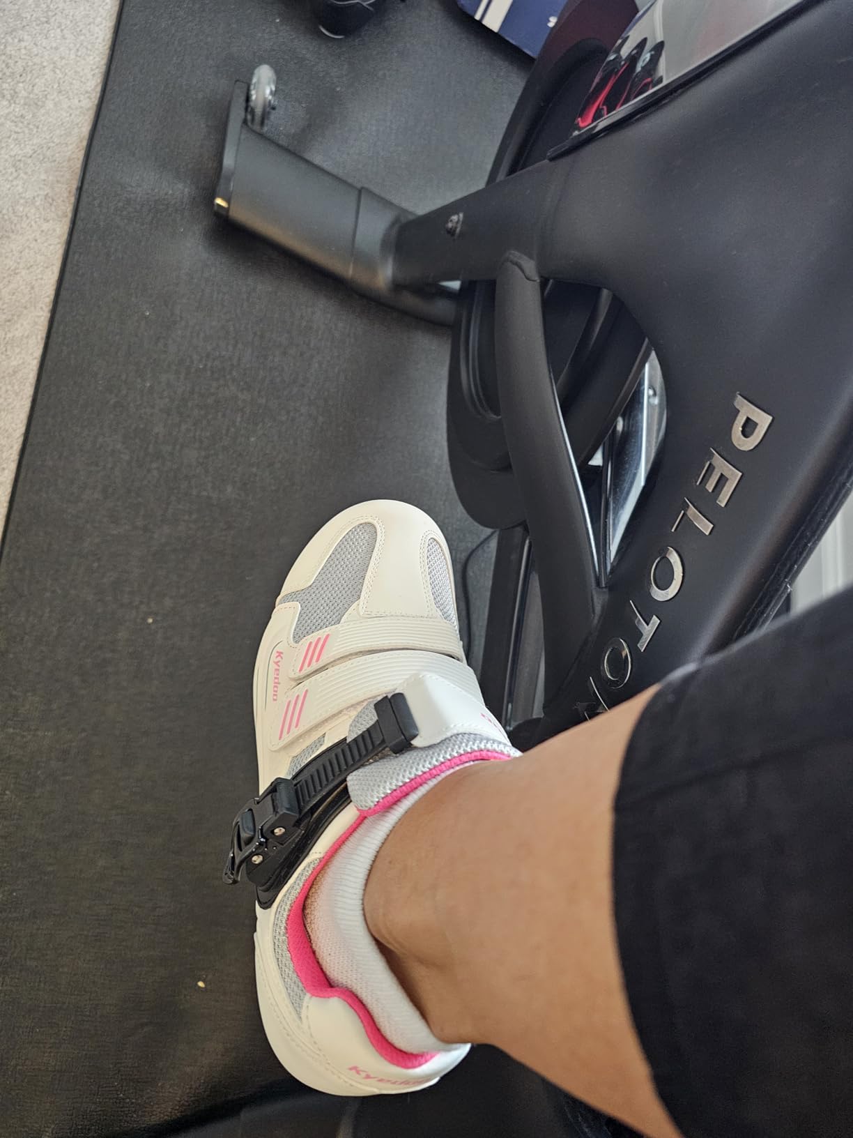 Womens Cycling Shoes Compatible with Peloton Bike Clip in Ladies Indoor Cycling Road Bike Riding Biking Shoes, Pre-Installed Delta Cleats customer photo 2