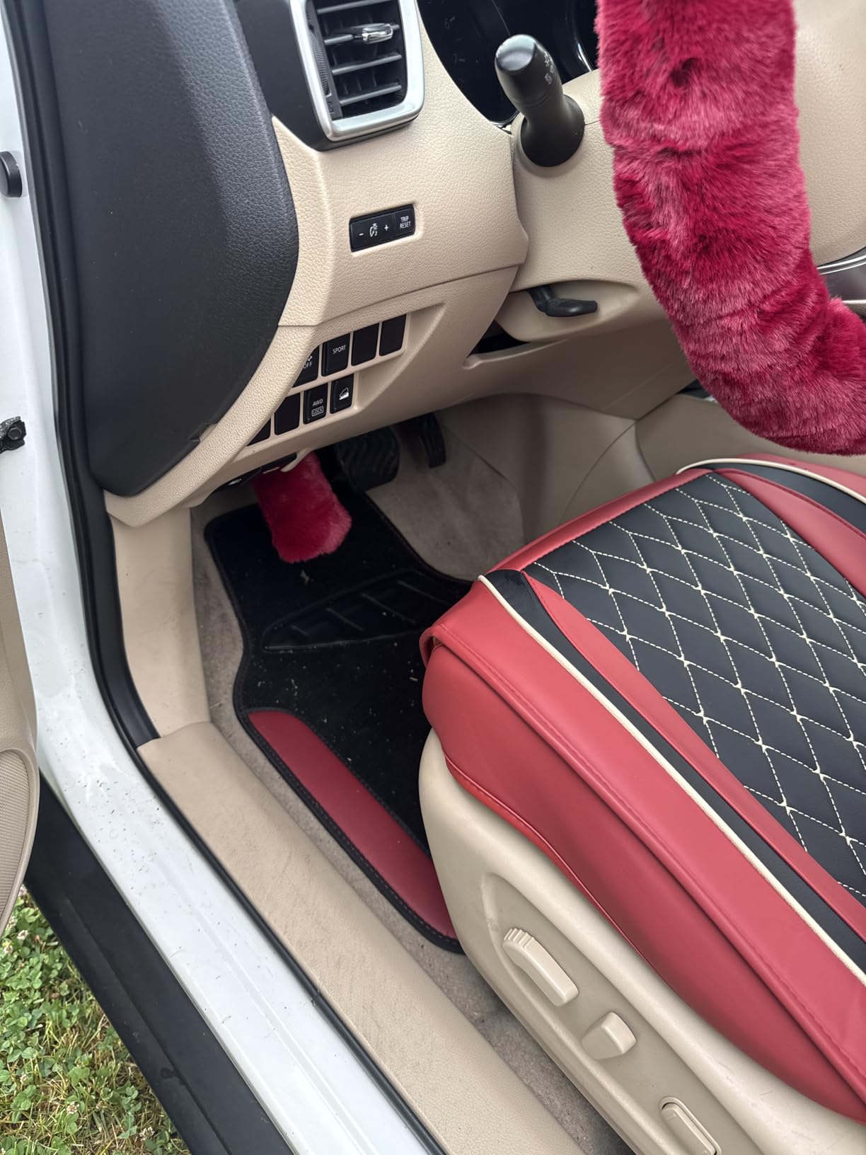 CAR PASS Waterproof Universal Fit Car Floor Mats, Faux Leather Car Carpet Mats, Black Car Mats with Anti-Slip Nibbs Backing & Driver Heel Pad Fit for SUV, Vans, Sedans, Trucks, Set of 4pcs (All Black) customer photo 2
