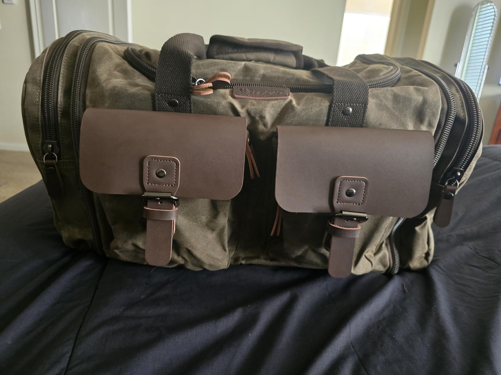 Wildroad Waxed Canvas Duffle Bag - 50L Waterproof Weekender Overnight Travel Bag customer photo 1