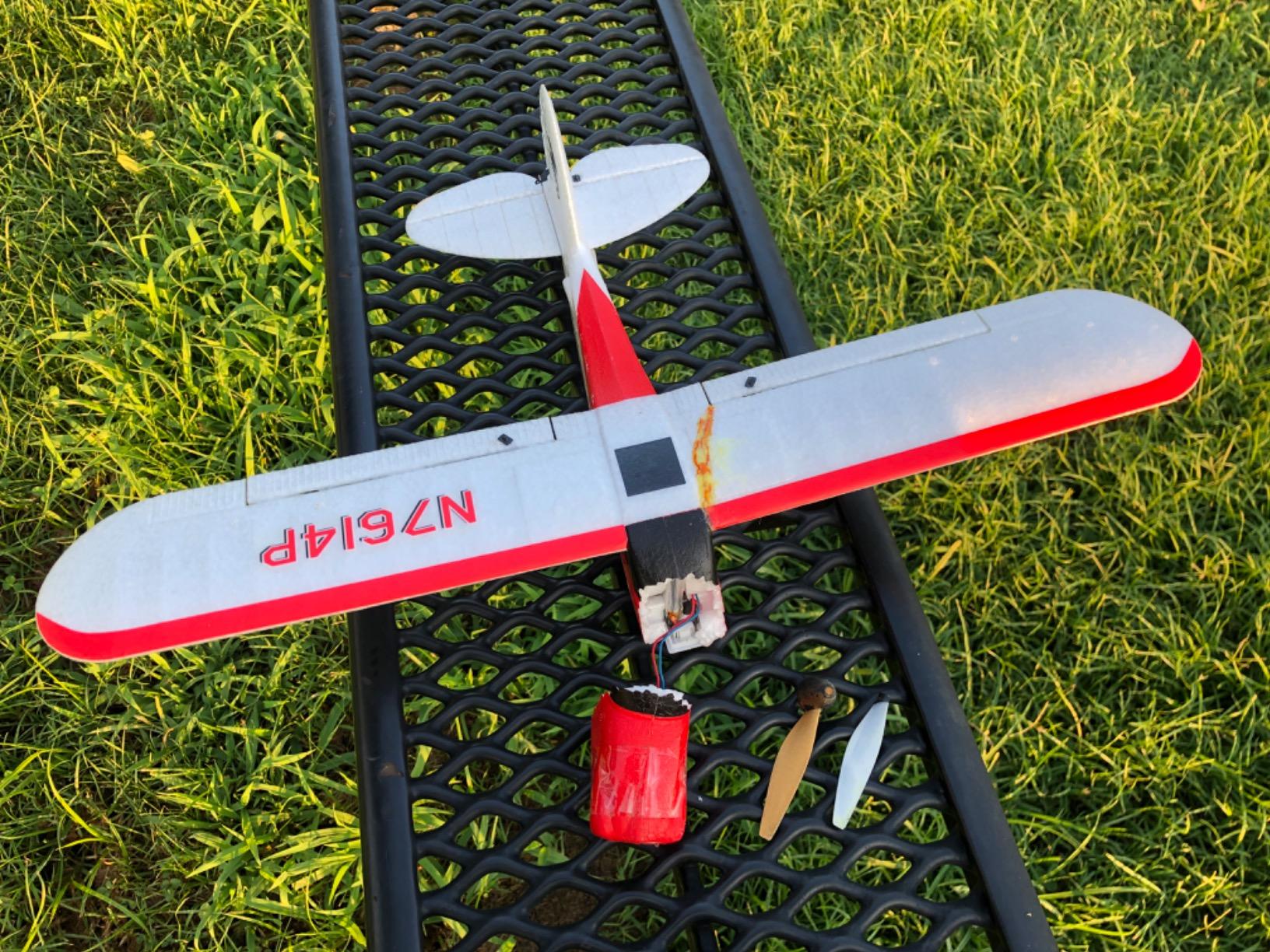 VOLANTEXRC RC Plane Trainer Sport Cub 4CH Remote Control Airplane with 6-Axis Gyro Stabilizer, RTF for Beginners (500mm, Blue) customer photo 1