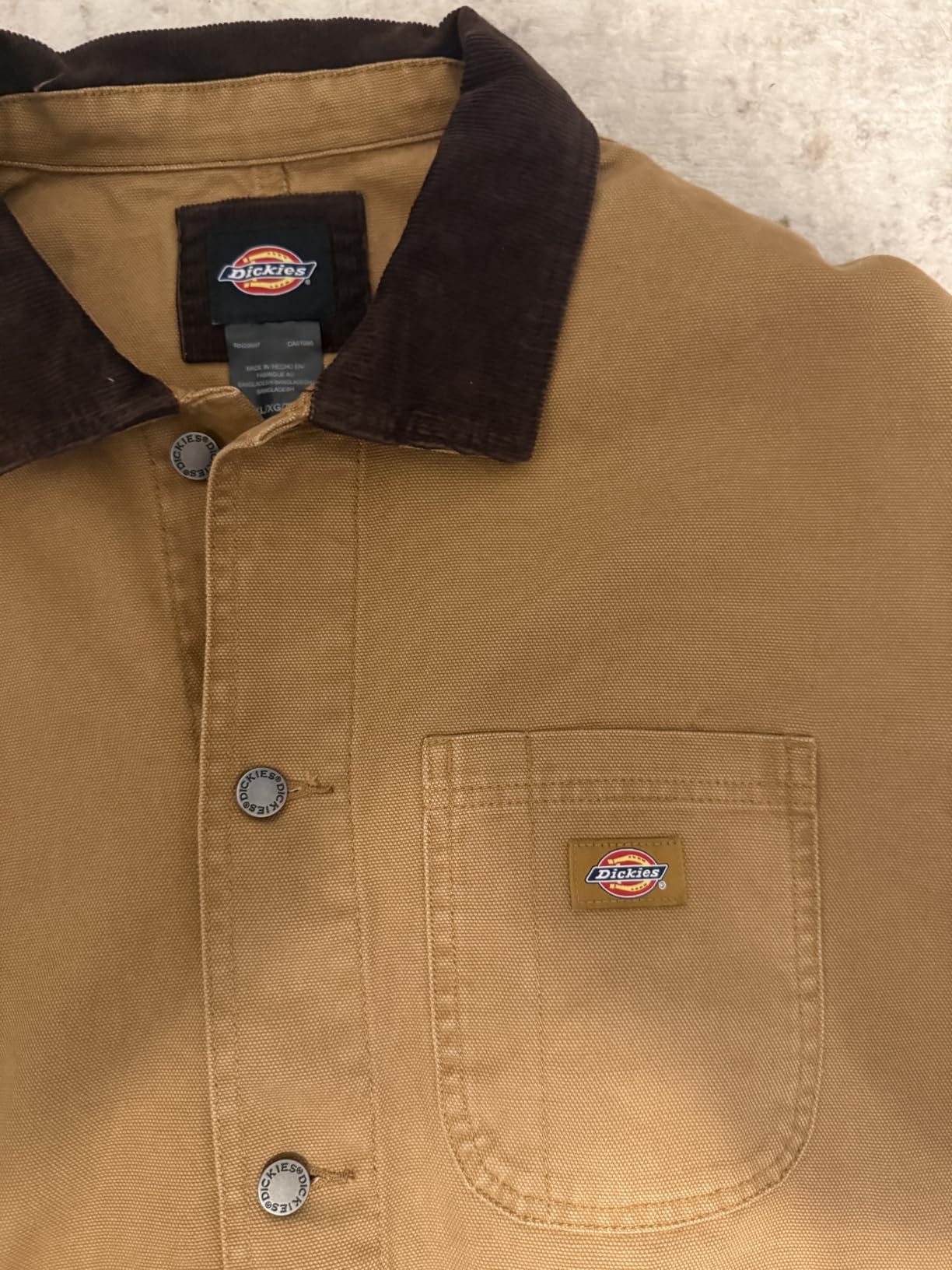 Dickies Men's Unlined Denim Chore Coat Casual Workwear Jacket customer photo 1