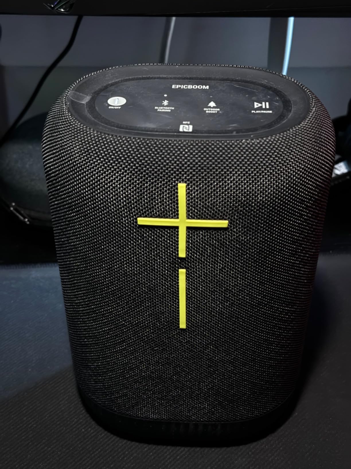 EPICBOOM, Portable Wireless Bluetooth Speaker, Big Bass and Immersive, 360-Degree Sound, Adaptive EQ, IP67 Waterproof, Floatable, 17 Hour Battery, 180 ft Range, USB C - White customer photo 1