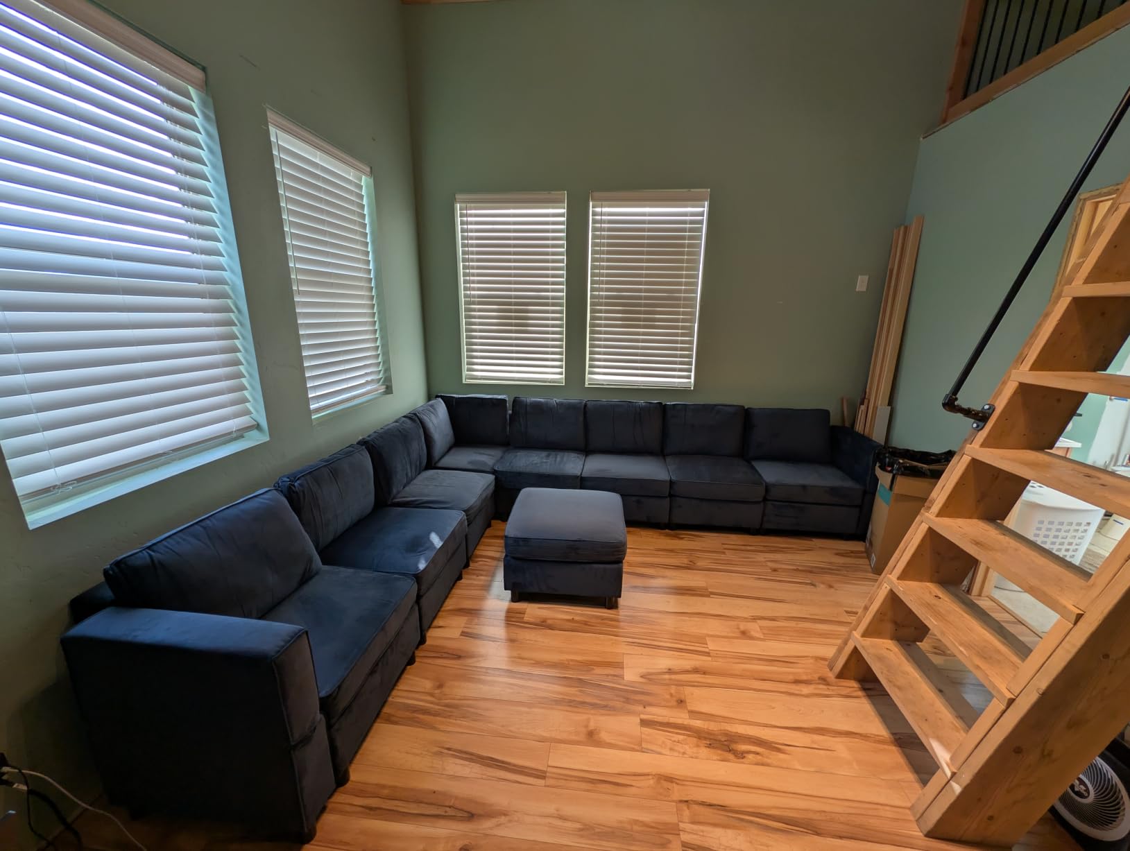 Belffin Modular Sectional Sofa with Ottomans Velvet Reversible Sleeper Sectional Sofa with Chaise Modular Sleeper Sofa Bed with Storage Seat Green customer photo 1