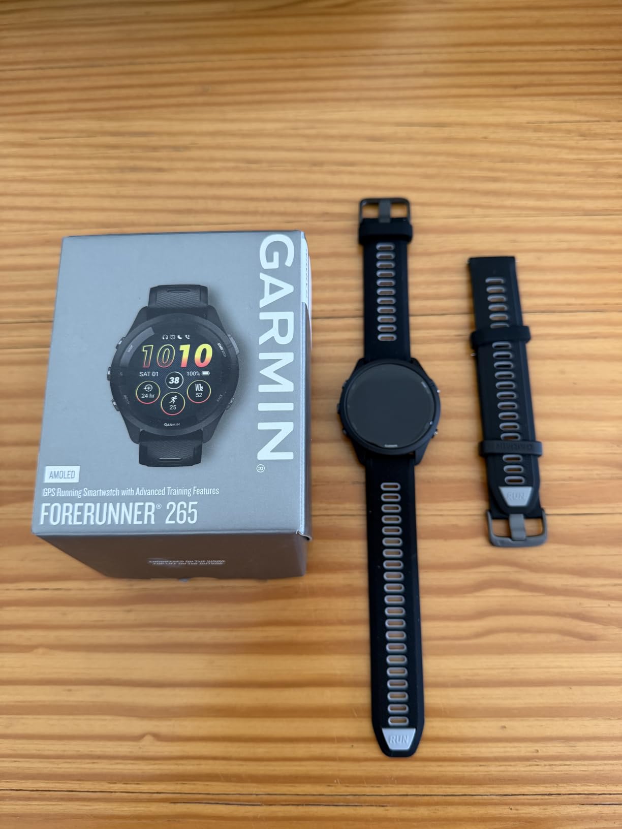 Forerunner 265 Running Smartwatch, Colorful AMOLED Display, Training Metrics and Recovery Insights, Black and Powder Gray customer photo 1