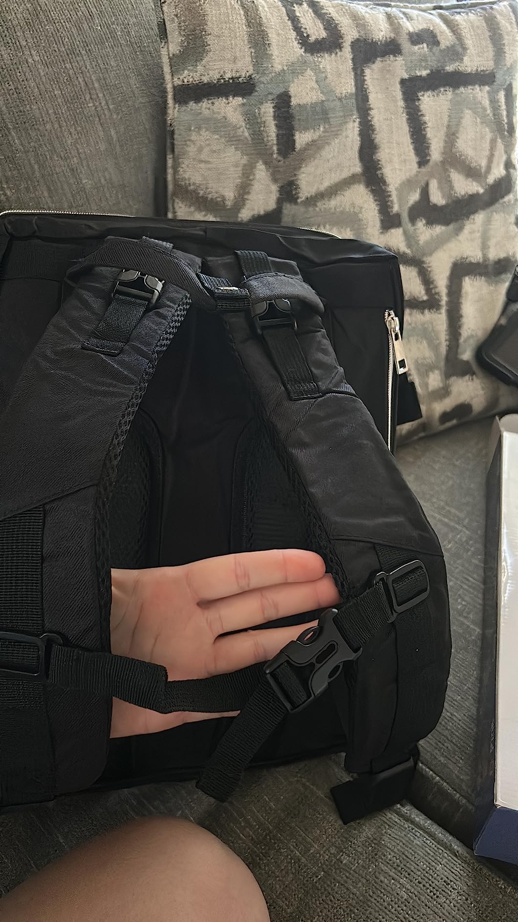 Diaper Bag Backpack, Large Baby Bag with Changing Pad, Thick Padded Back & Straps, Laptop Compartment, Waterproof Travel Backpack with USB Port, Multi-Function for Mom & Dad, Black customer photo 2