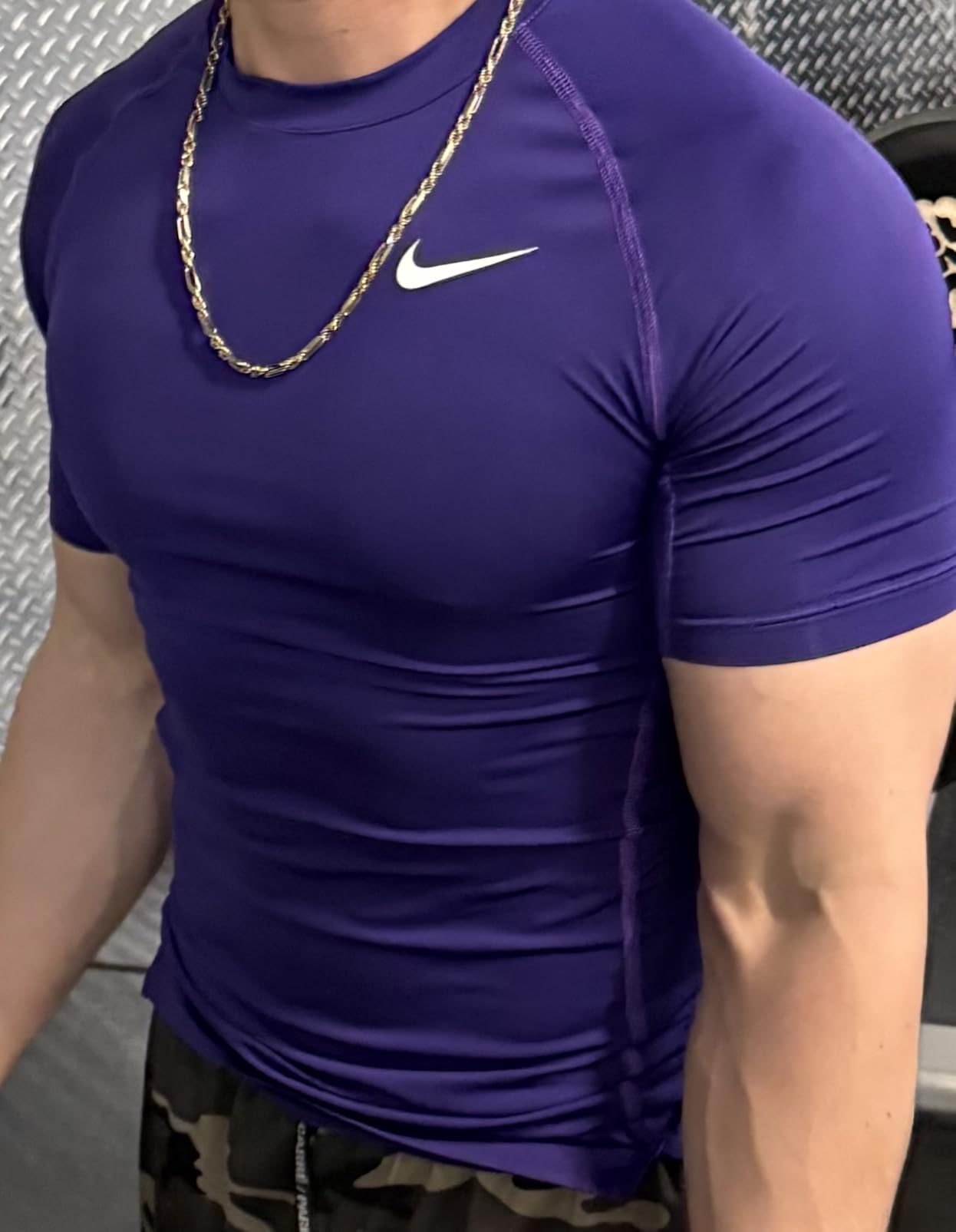 Nike Mens Pro Fitted Short Sleeve Training Tee customer photo 2