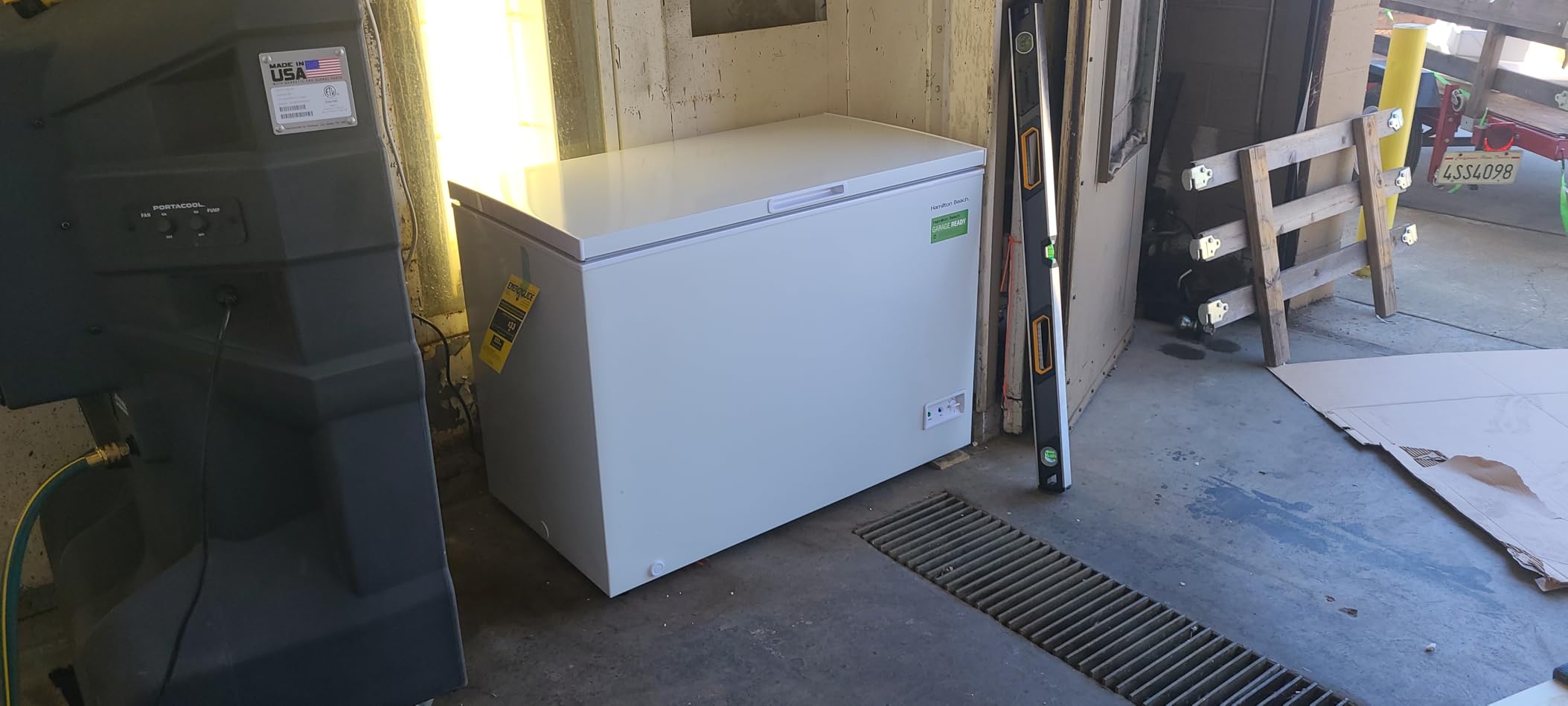 14 cu ft Chest Freezer - White, Large Storage for Families, Space-Saving Flat Back, Front Drain, Garage Ready - By Hamilton Beach customer photo 1