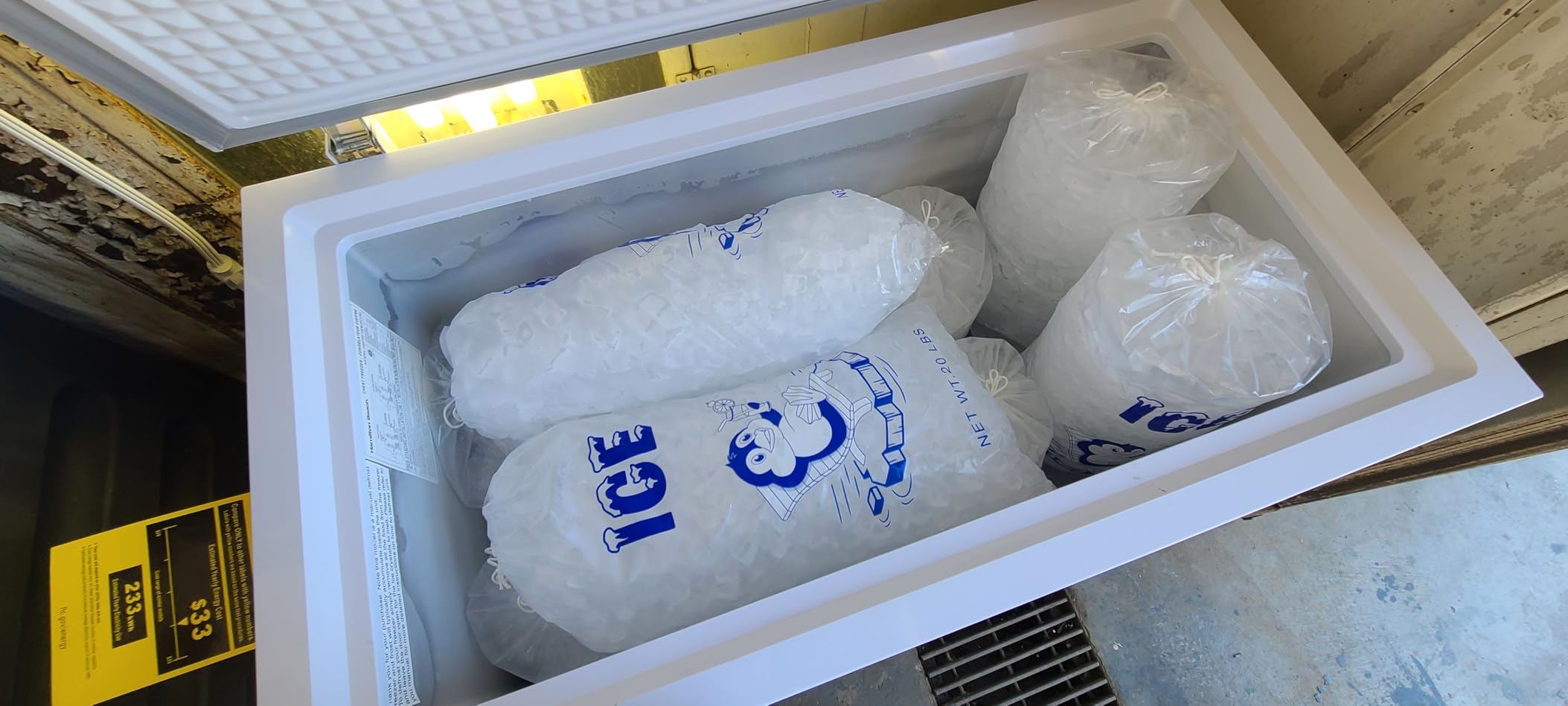 14 cu ft Chest Freezer - White, Large Storage for Families, Space-Saving Flat Back, Front Drain, Garage Ready - By Hamilton Beach customer photo 2