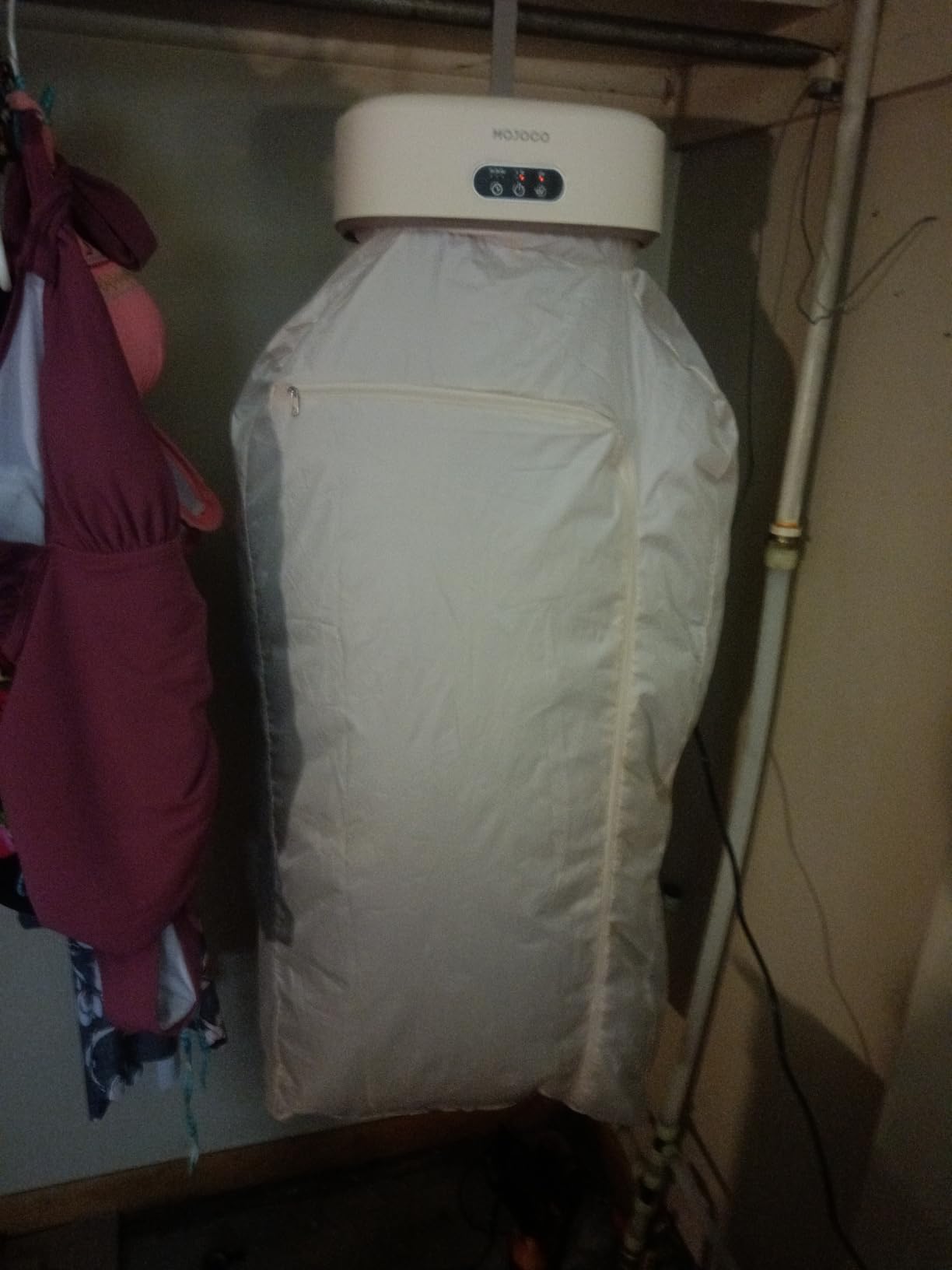 MOJOCO Portable Clothes Dryer - Mini/Compact Dryer for Apartment, RV, Travel - Small Quiet Fast-Drying Machine with Adjustable Timer & Hassle-Free Setup customer photo 1