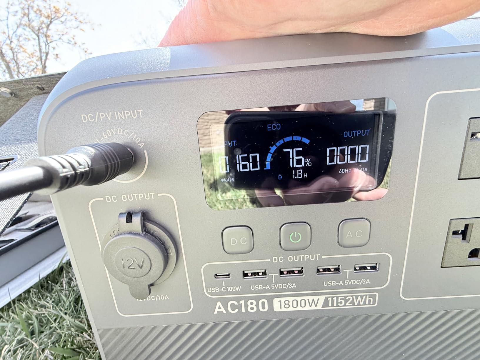BLUETTI AC180 Solar Generator with 200W Solar Panel Included, 1152Wh 1800W | LFP Battery w/ 4 1800W (2700W Peak) AC Outlets, 0-80% in 45Min, Portable Power Station for Camping, Off-grid, Power Outage customer photo 2