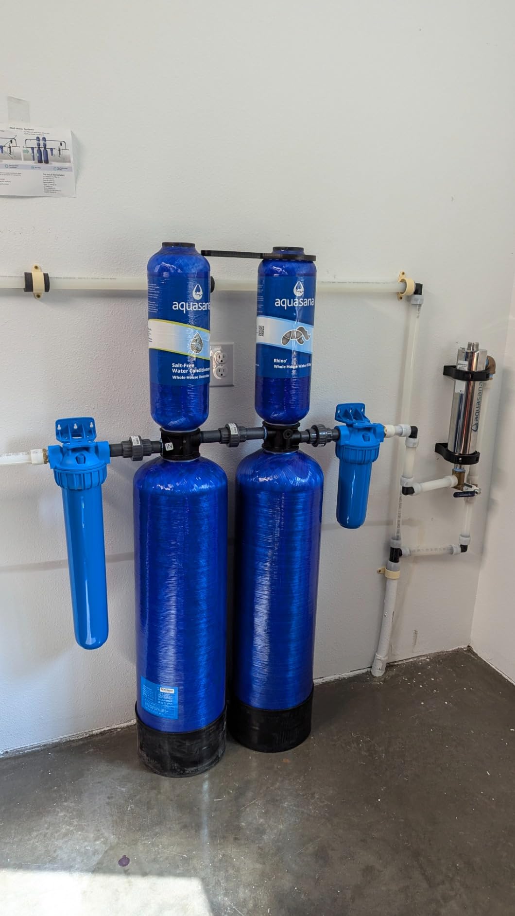 Aquasana Whole House Well Water Filter | 500K Gallons | UV, Carbon & KDF | Salt-Free Softener Alternative | Tackles up to 99.99% Chlorine, Bacteria, Viruses, Cysts & Scale | Rhino WH-WELL-CT-UV customer photo 2