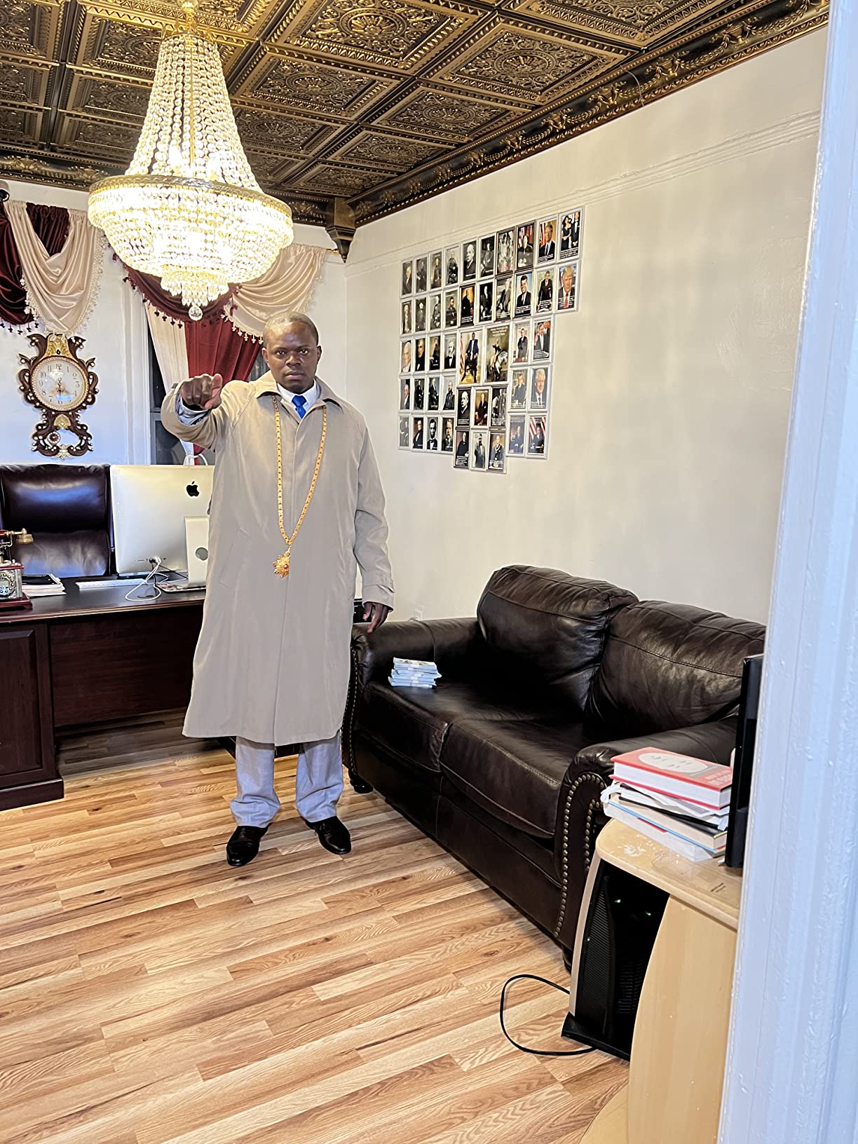 Men's Trench Coat | Single Breasted Full Length All Year-Round Belted Men's Raincoat customer photo 2