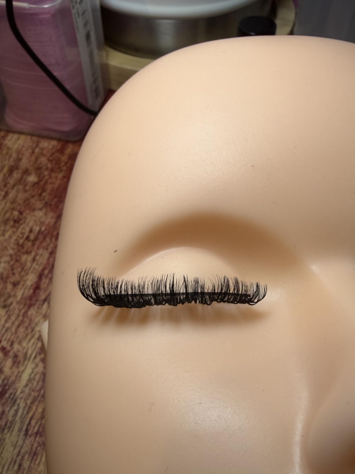 Eyelash Extension Kit for Beginners, Professional Lash Extension Kit with Mannequin Head, Lash Starter Kit with Lash Fan, Lash Extension Supplies for Practice Training Kit customer photo 2