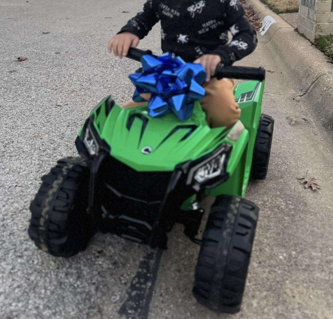 Best Choice Products 6V Kids Ride On Toy, 4-Wheeler Quad ATV Play Car w/ 1.8MPH Max Speed, Treaded Tires, Rubber Handles, Push-Button Accelerator - Blue customer photo 1