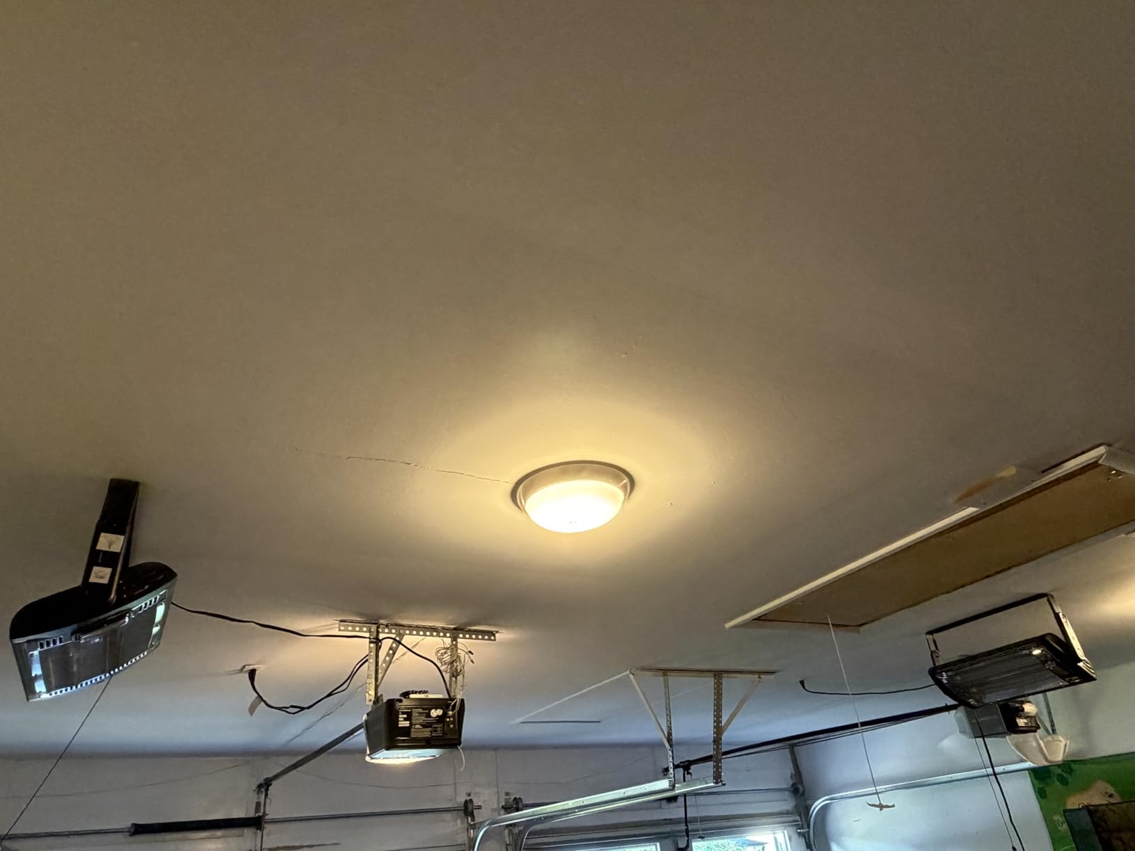 Shinic 2 Packs Electric Garage Heaters, 1500W/750W Ceiling Mounted Heater Radiant Heaters with Halogen Light, 90 Degree Rotation, 5 Mode Settings customer photo 2