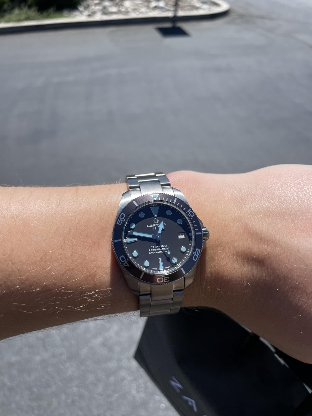 Mens, DS Action Diver 38mm Powermatic 80, Titanium, Swiss Automatic, Watch, Anthracite, Titanium, 19, (C0328074408100) customer photo 1